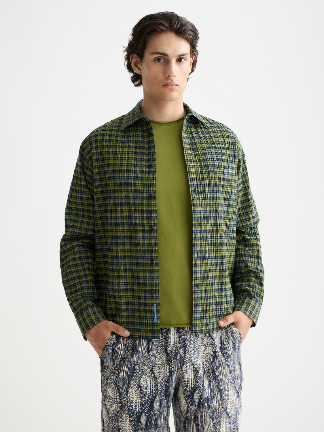 Crinkle checked shirt - Scotch & Soda AU