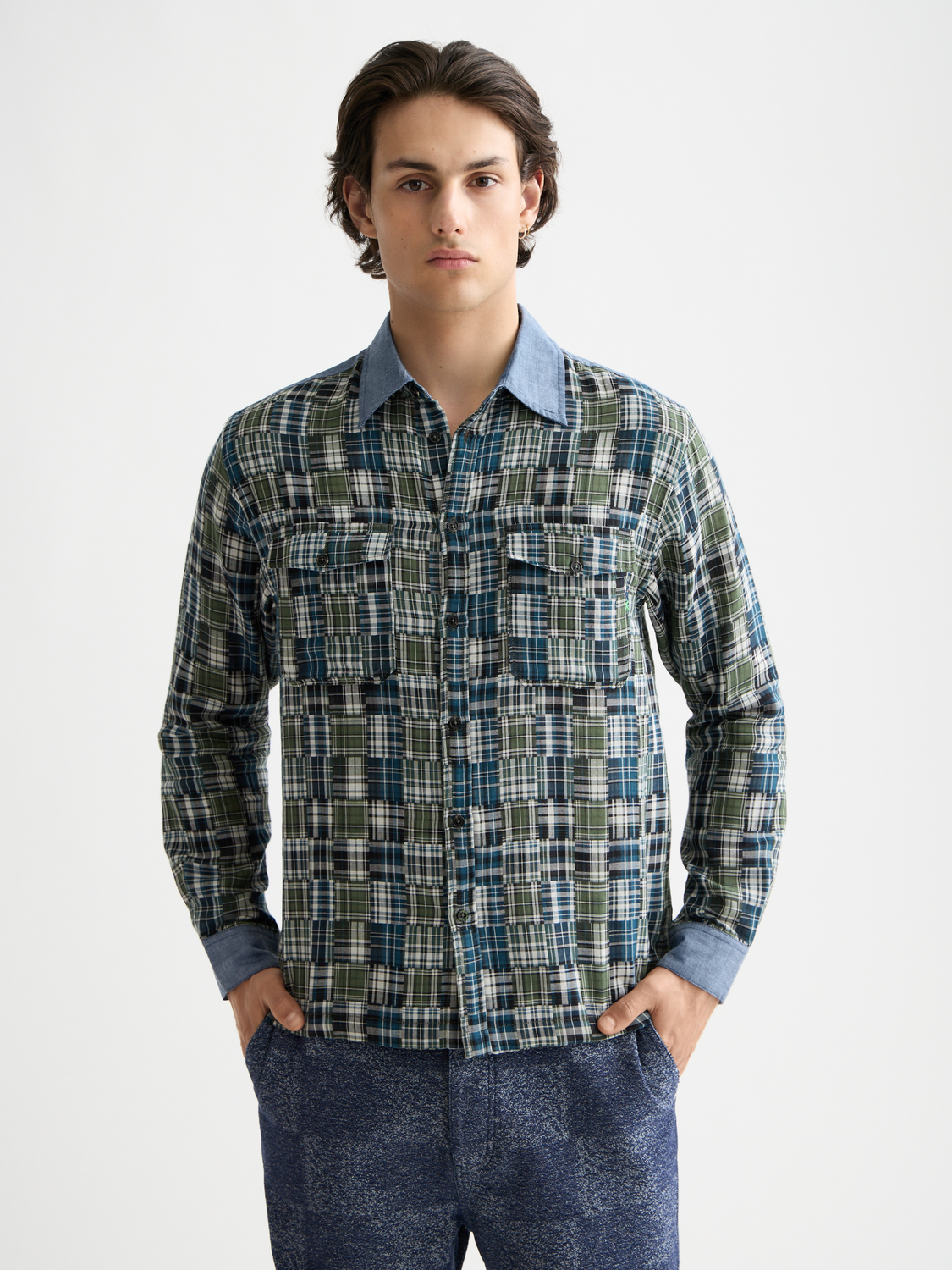 Patchwork flannel shirt - Scotch & Soda AU