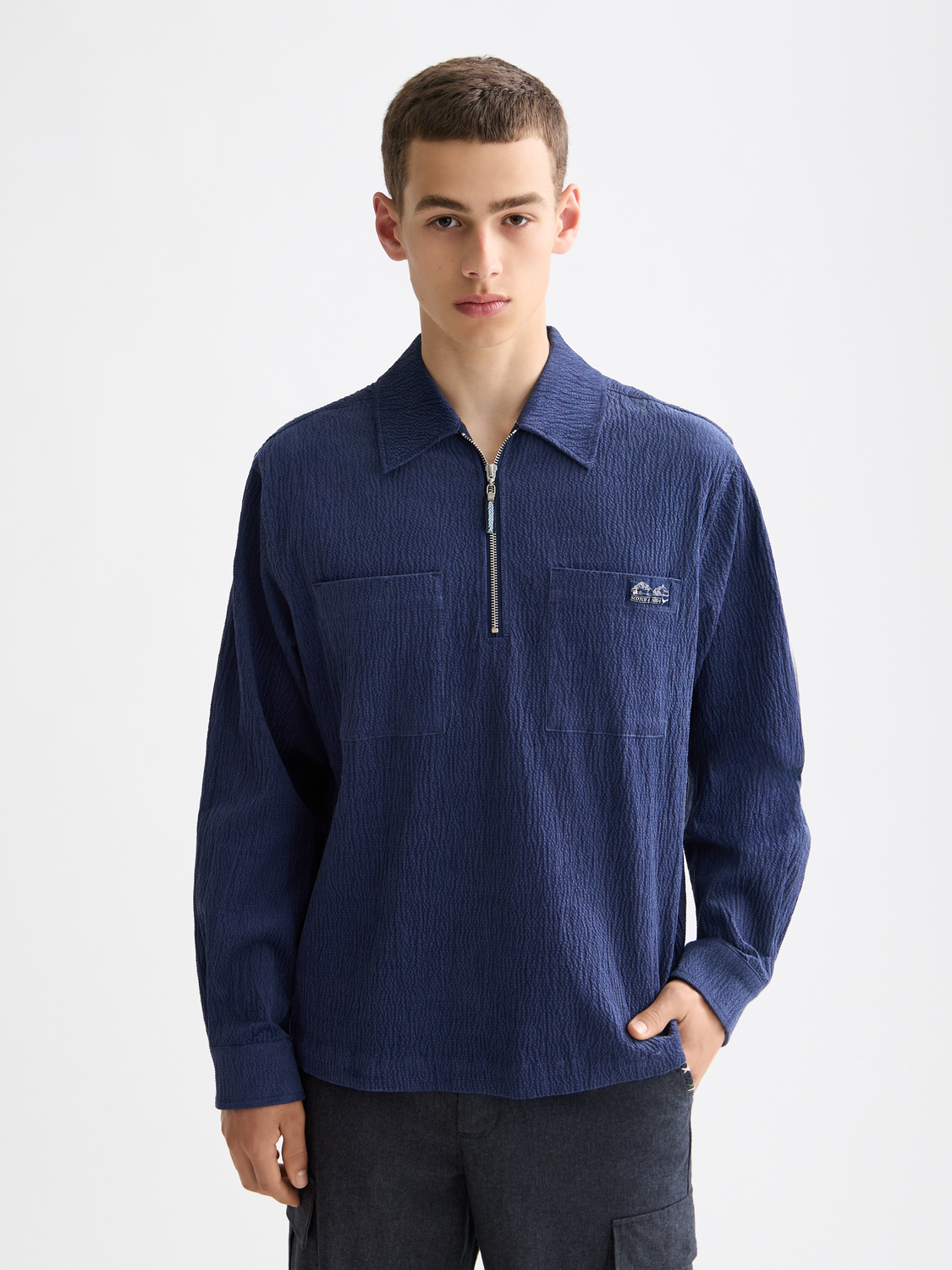 Quarter zip corduroy shirt - Scotch & Soda AU