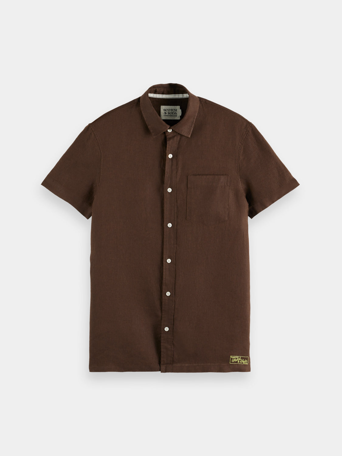 Short sleeved linen shirt - Scotch & Soda AU
