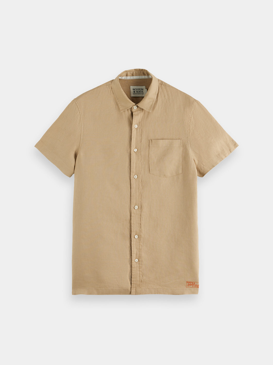 Short sleeved linen shirt - Scotch & Soda AU