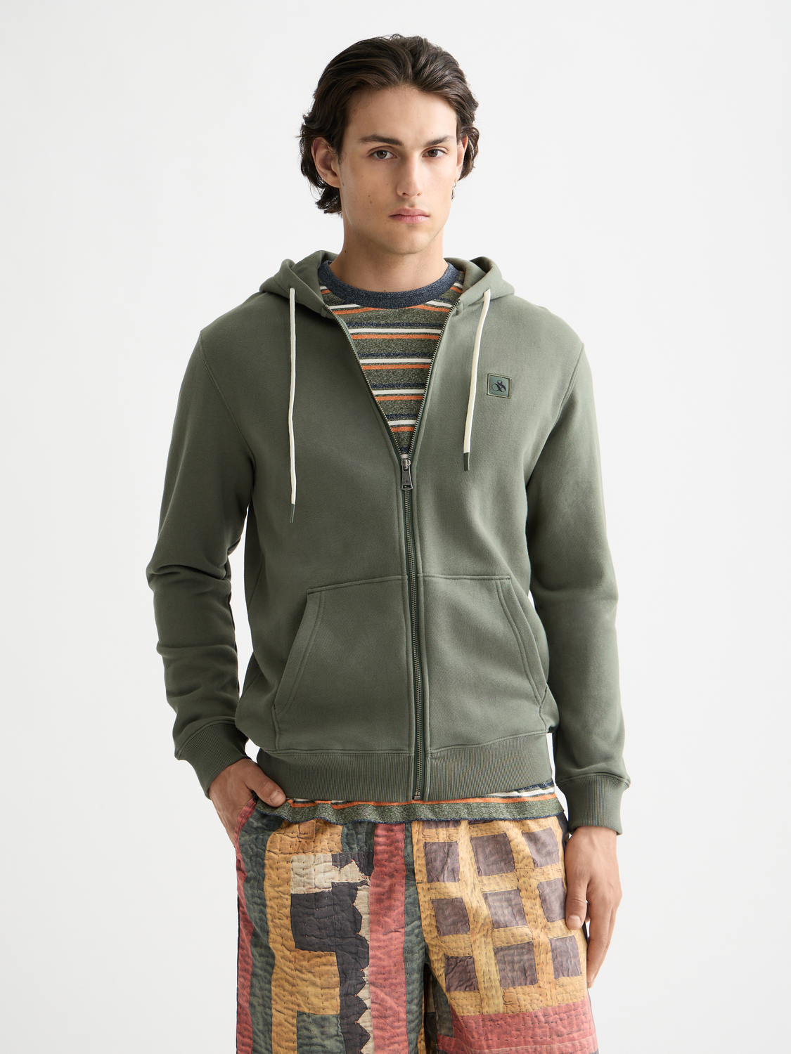 Zip-thru logo hoodie - Scotch & Soda AU