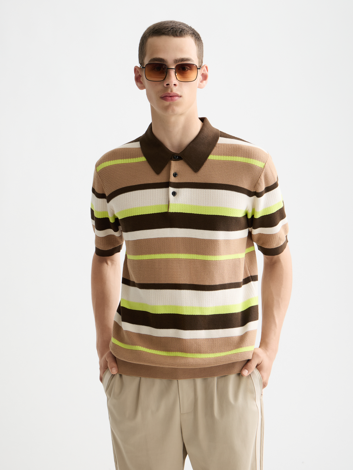 Knitted striped polo - Scotch & Soda AU