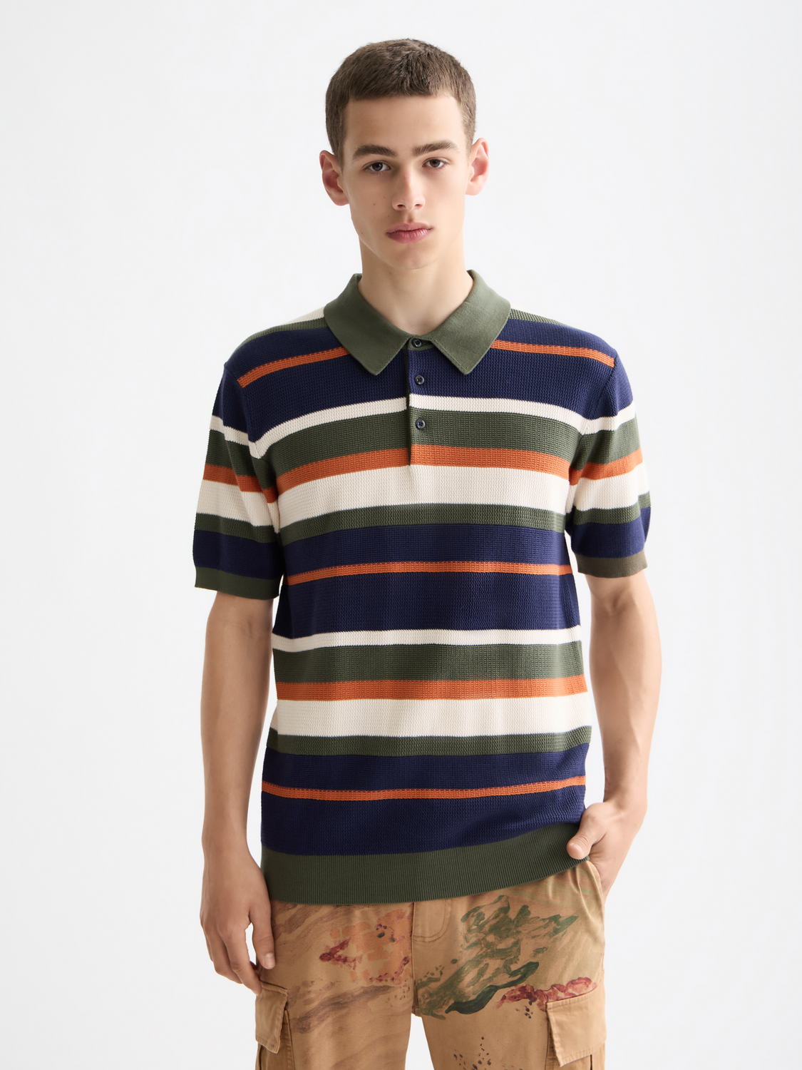 Knitted striped polo - Scotch & Soda AU