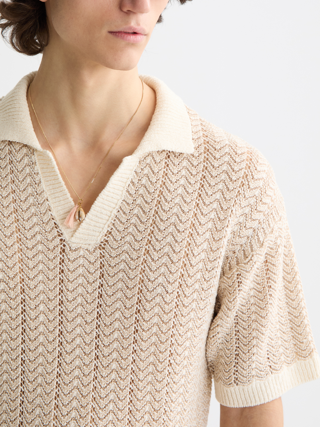 Knitted v-neck polo - Scotch & Soda AU