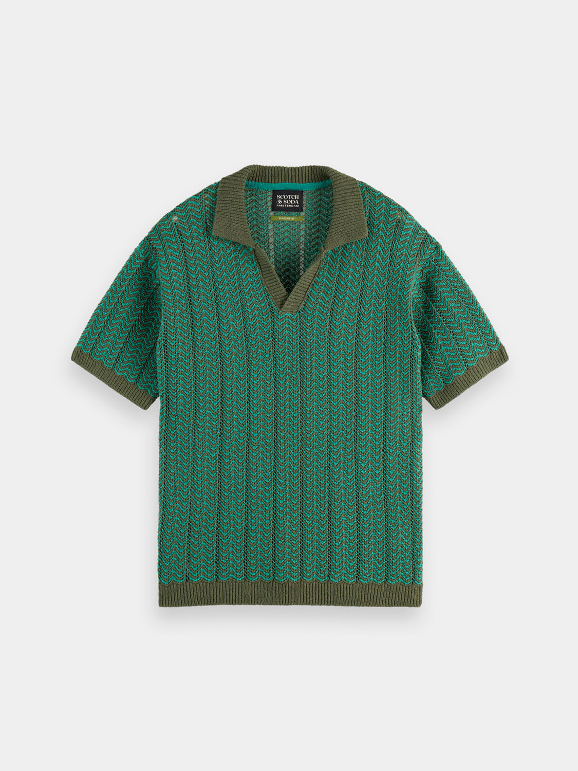 Knitted v-neck polo - Scotch & Soda AU