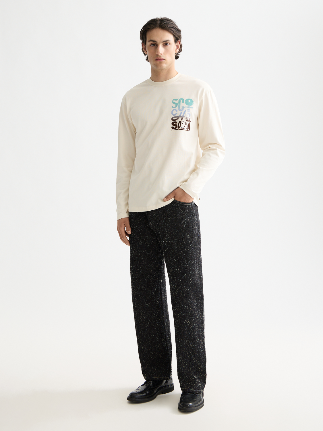 Long sleeved artwork t-shirt - Scotch & Soda AU
