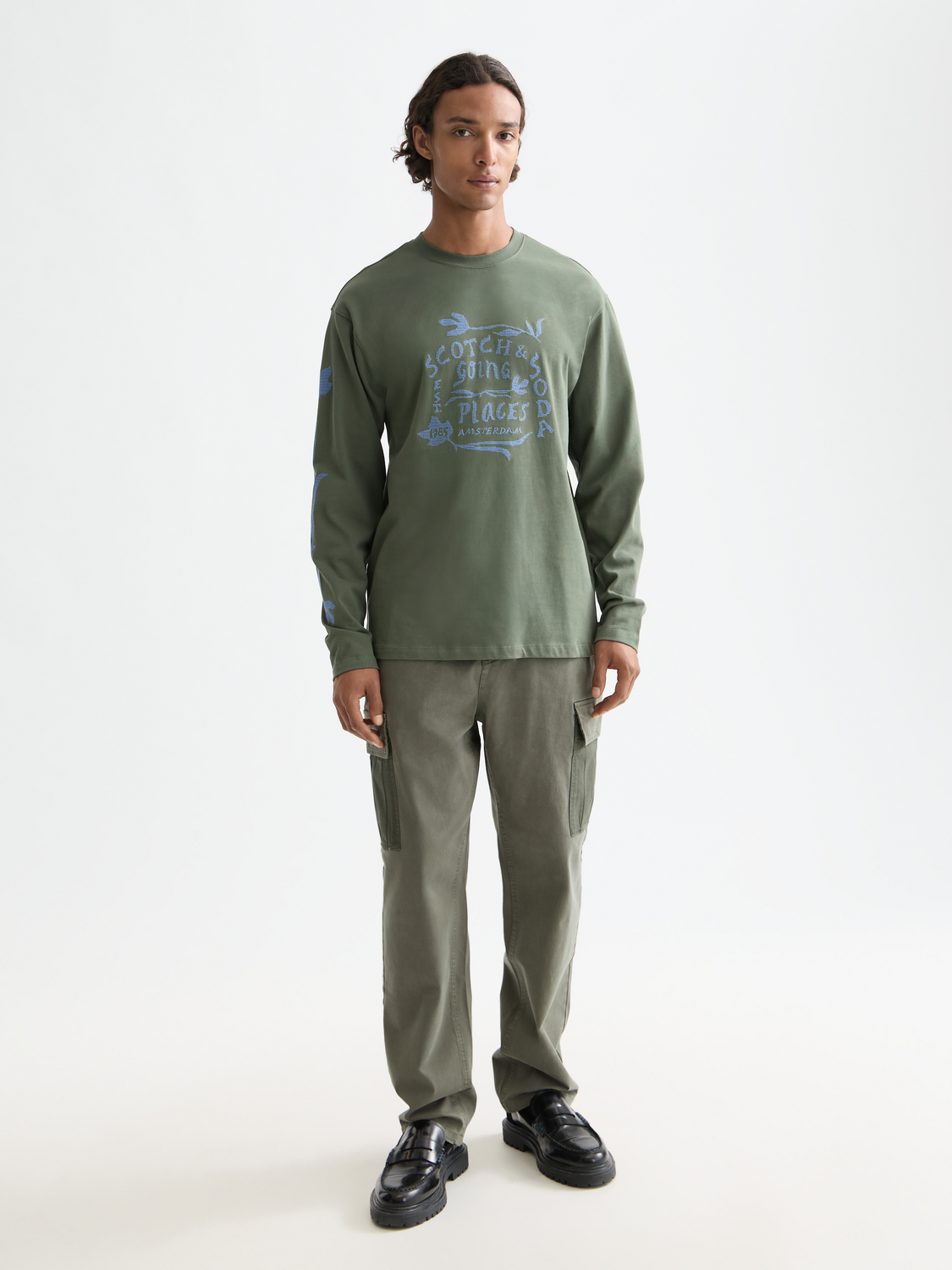 Long sleeved artwork t-shirt - Scotch & Soda AU
