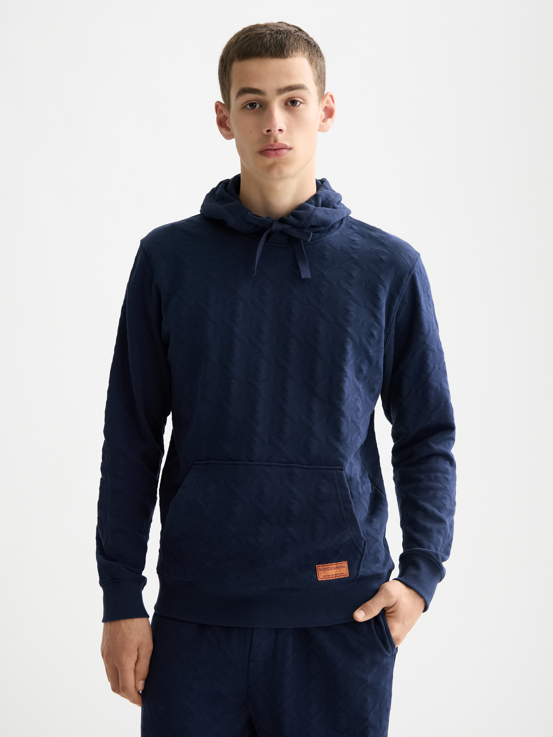 Jacquard terry hoodie - Scotch & Soda AU