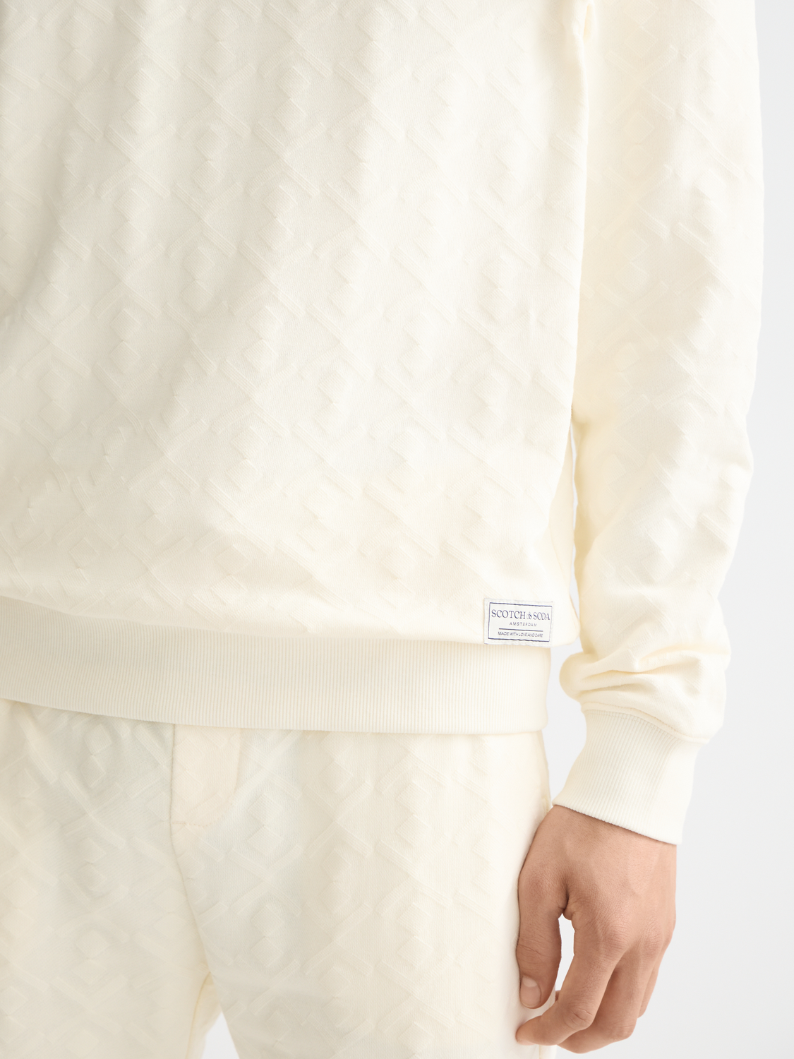 Jacquard terry sweatshirt - Scotch & Soda AU