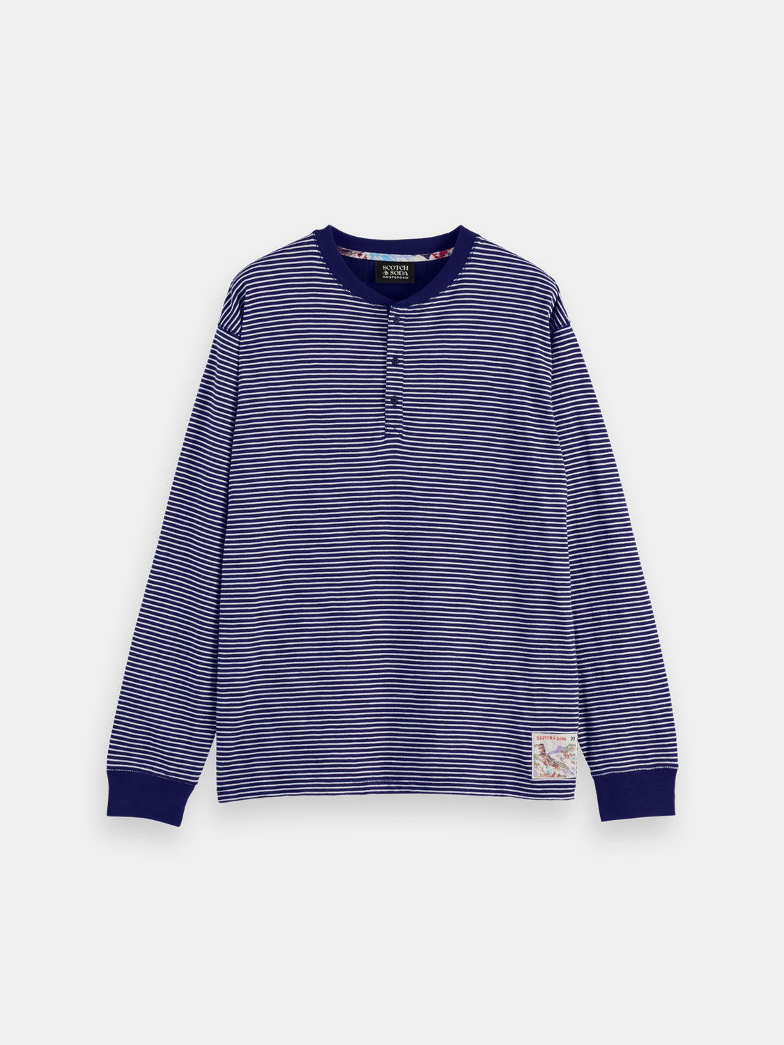 Striped henley shirt - Scotch & Soda AU