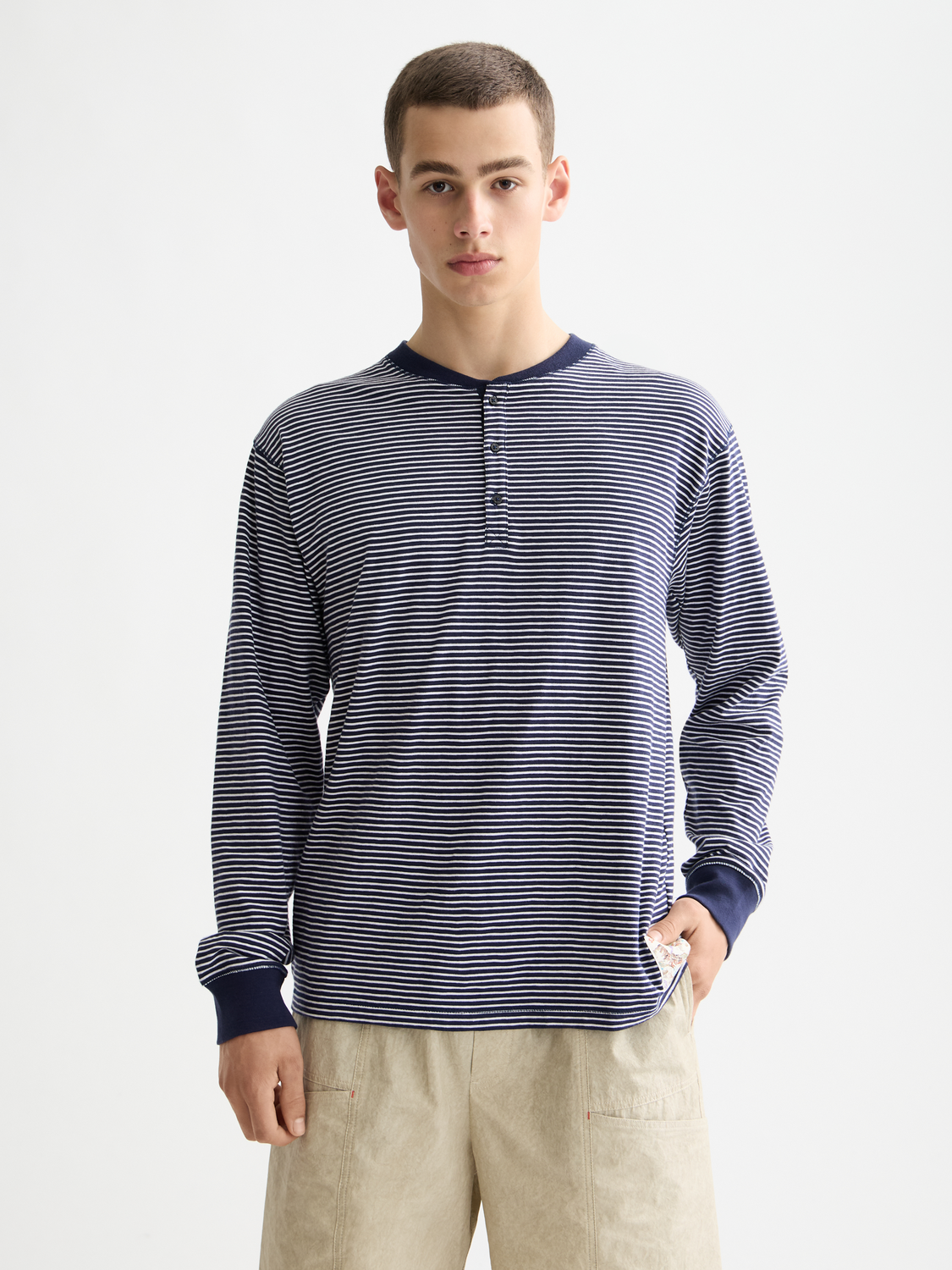 Striped henley shirt - Scotch & Soda AU