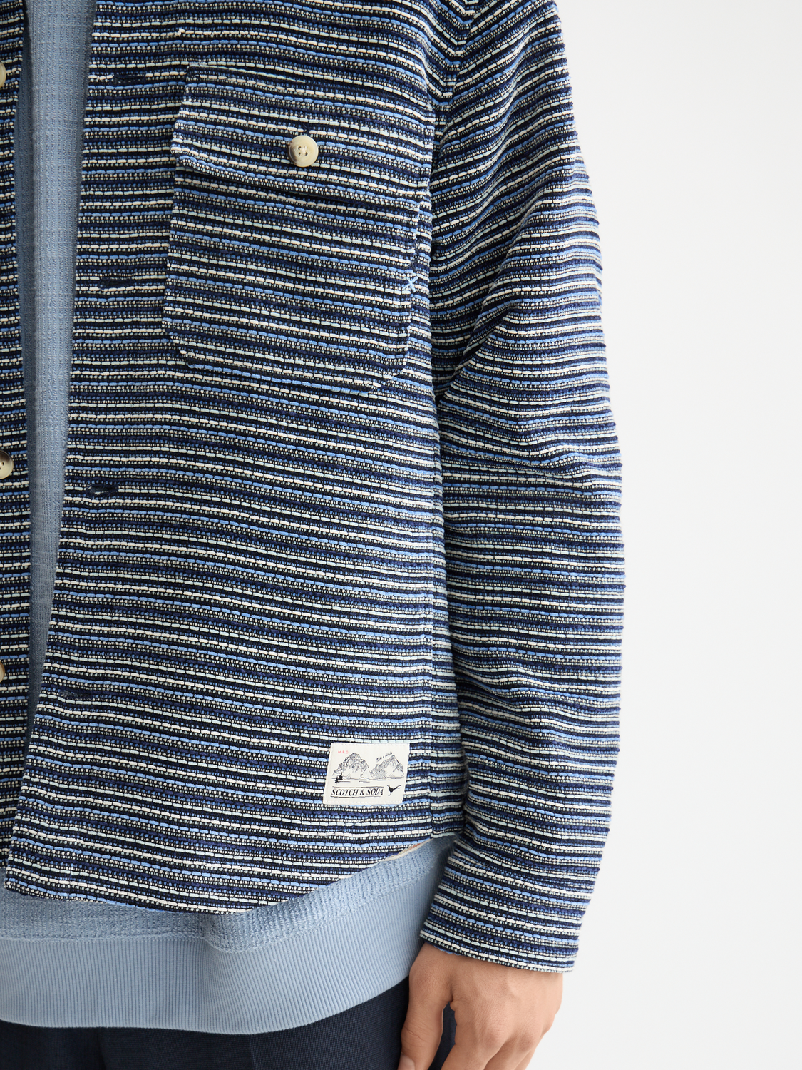 Structured striped overshirt - Scotch & Soda AU
