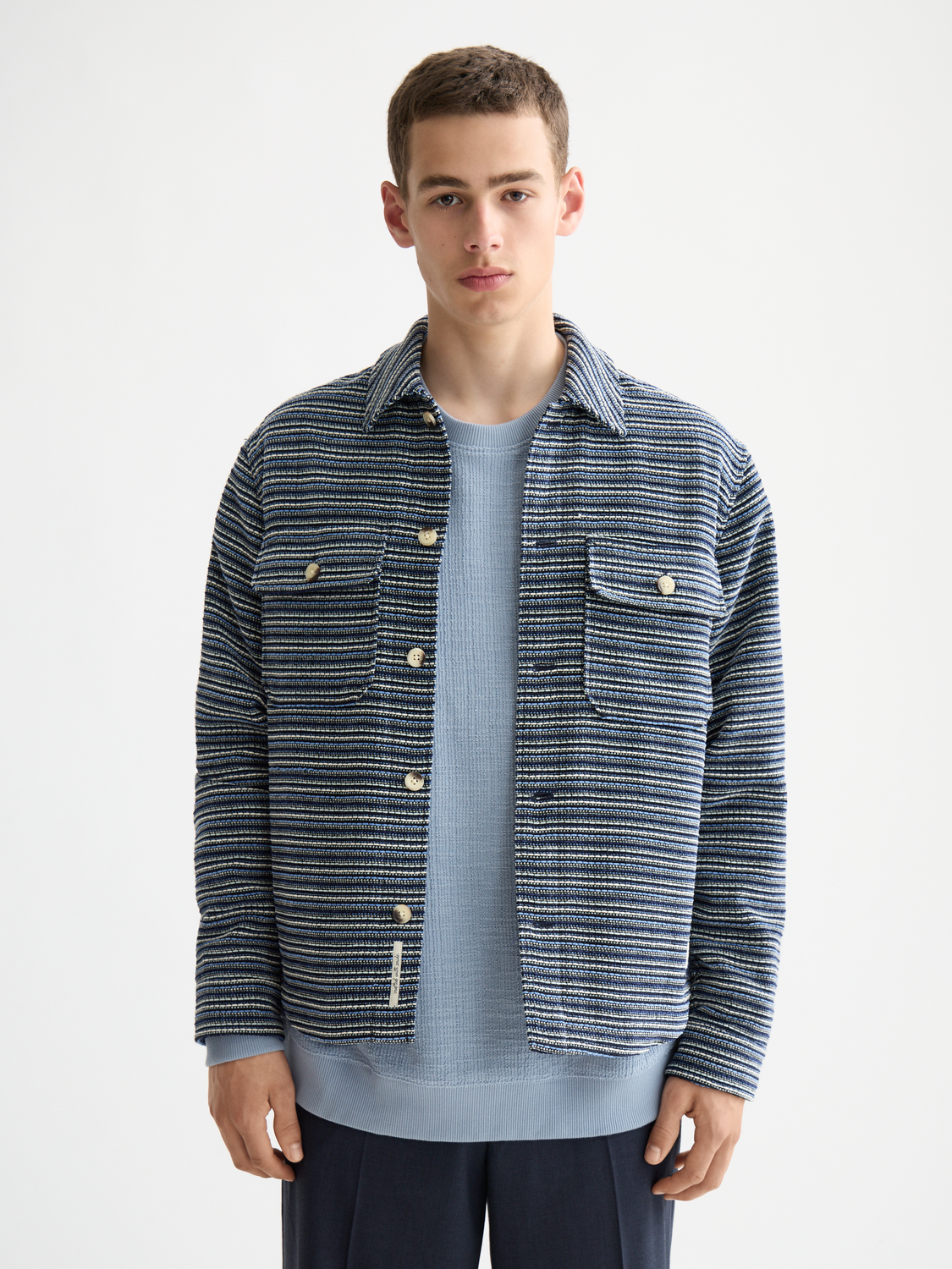 Structured striped overshirt - Scotch & Soda AU