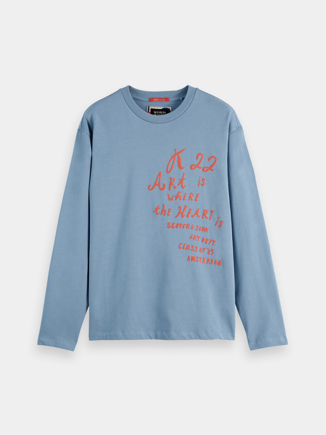 Long sleeved artwork t-shirt - Scotch & Soda AU