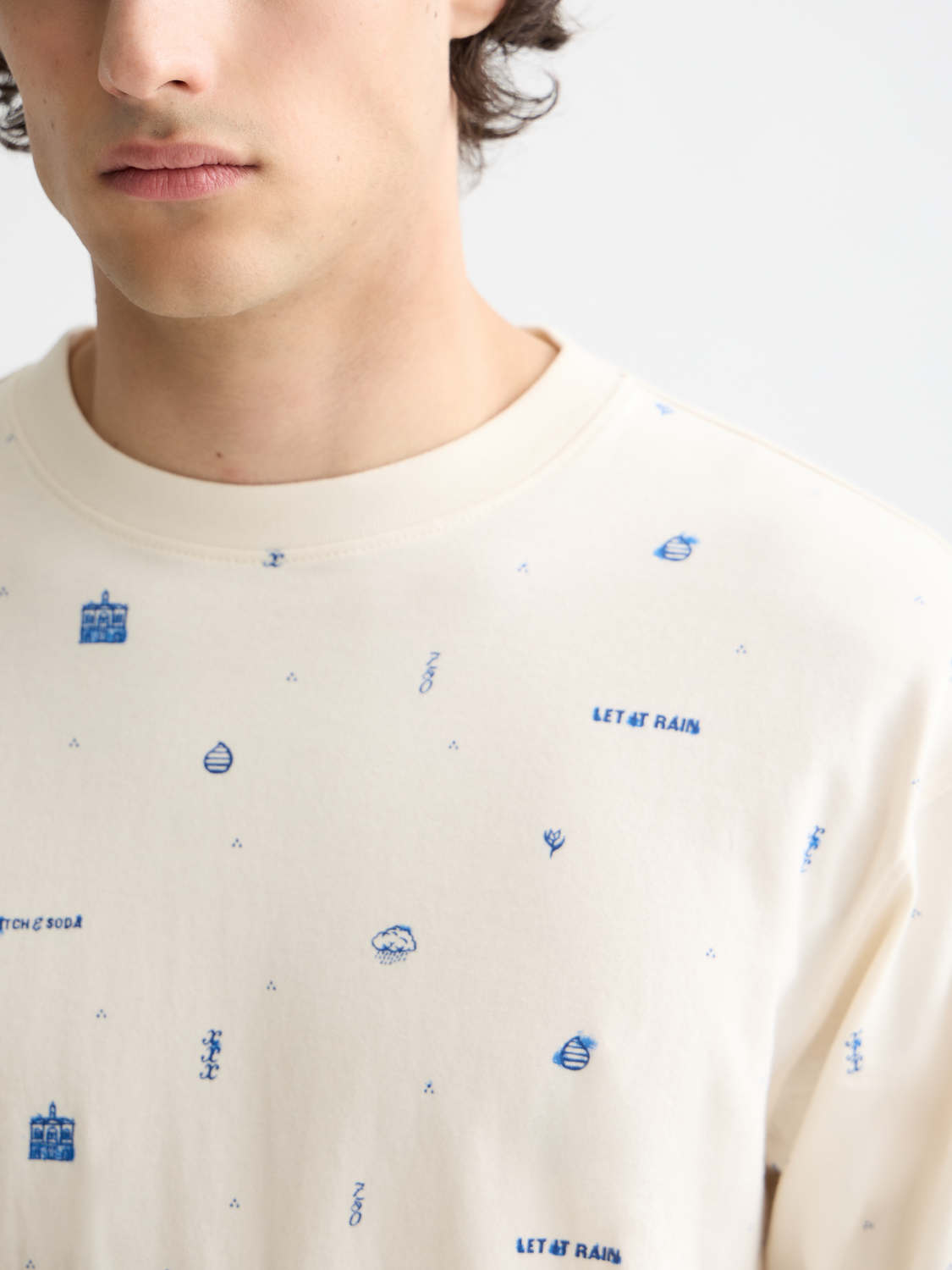 Printed long sleeved t-shirt - Scotch & Soda AU