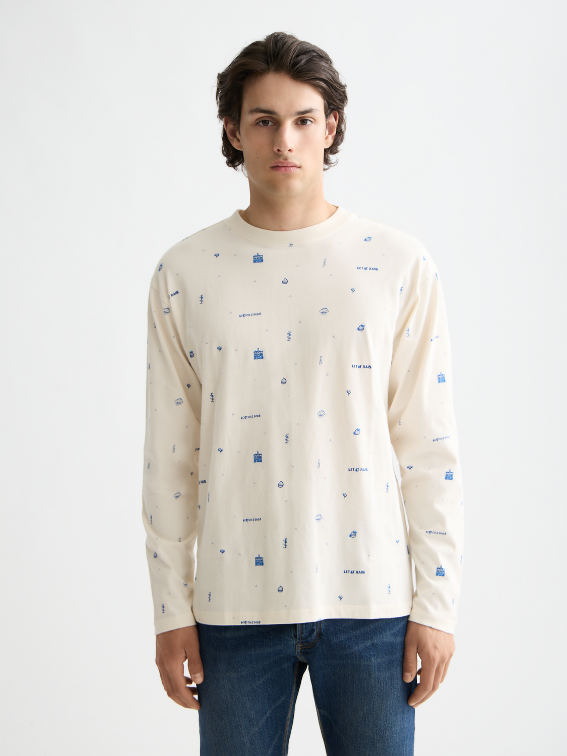 Printed long sleeved t-shirt - Scotch & Soda AU