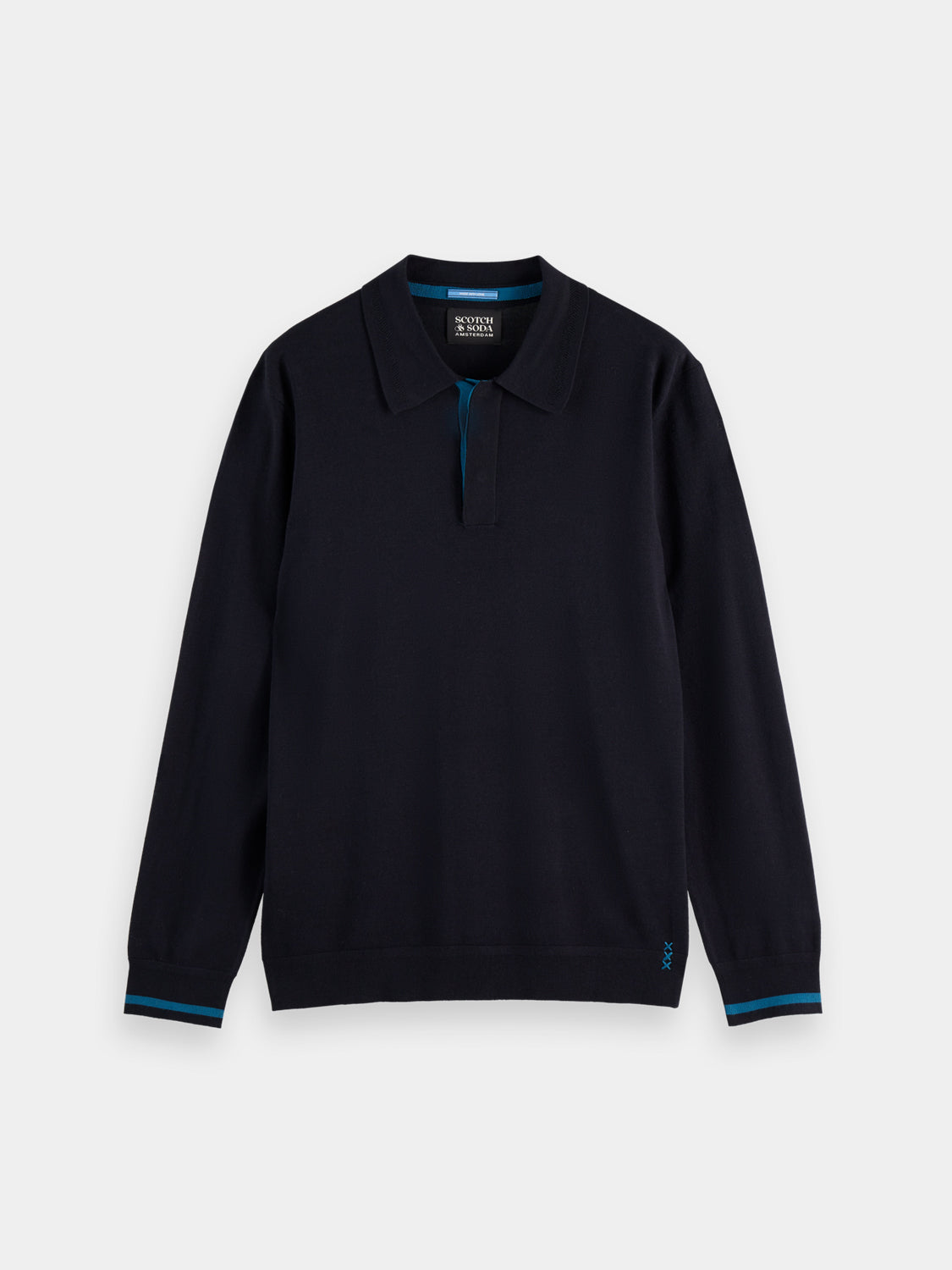 Knitted long sleeved polo - Scotch & Soda AU