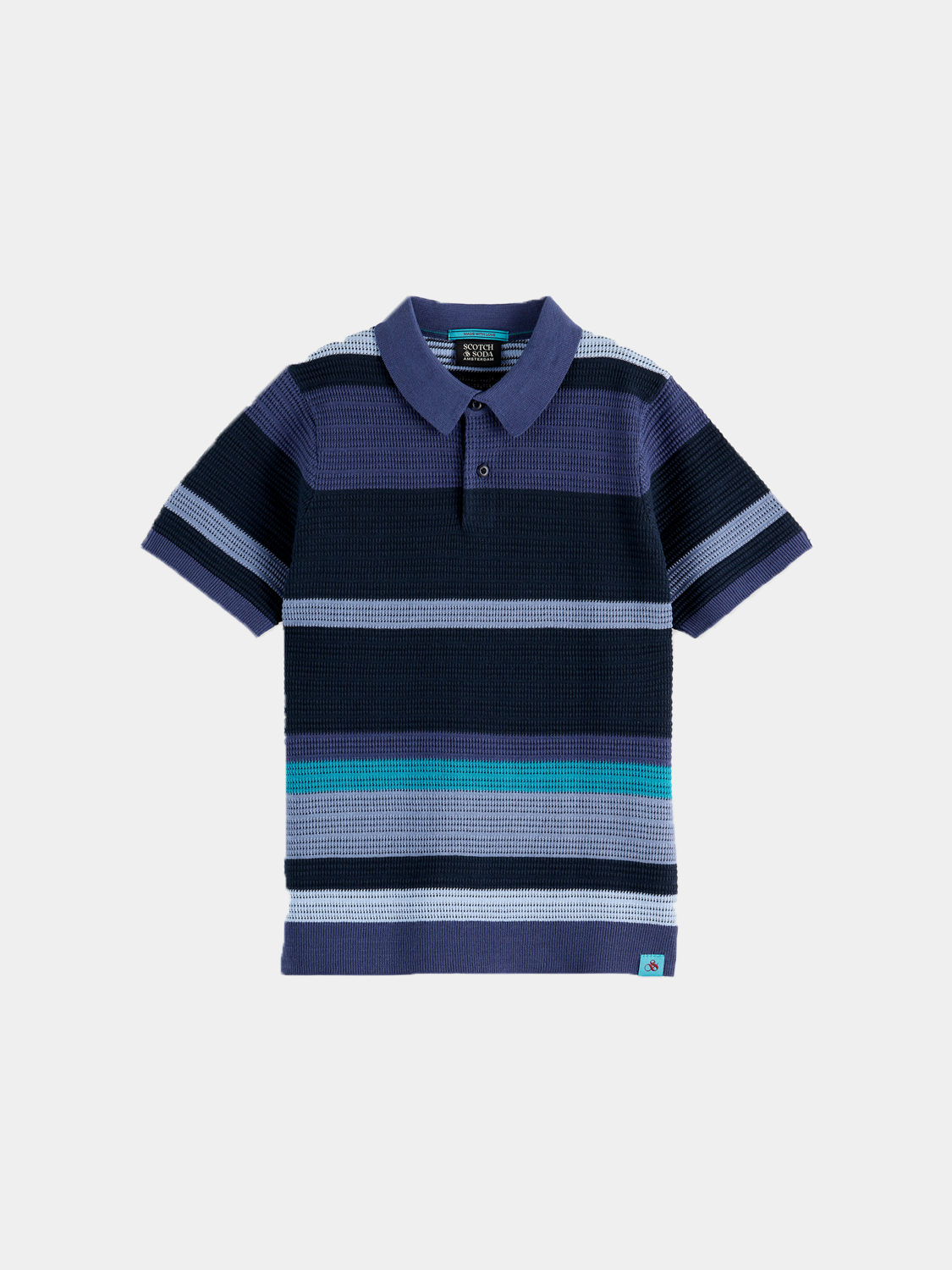 Kids - Striped knitted polo - Scotch & Soda AU