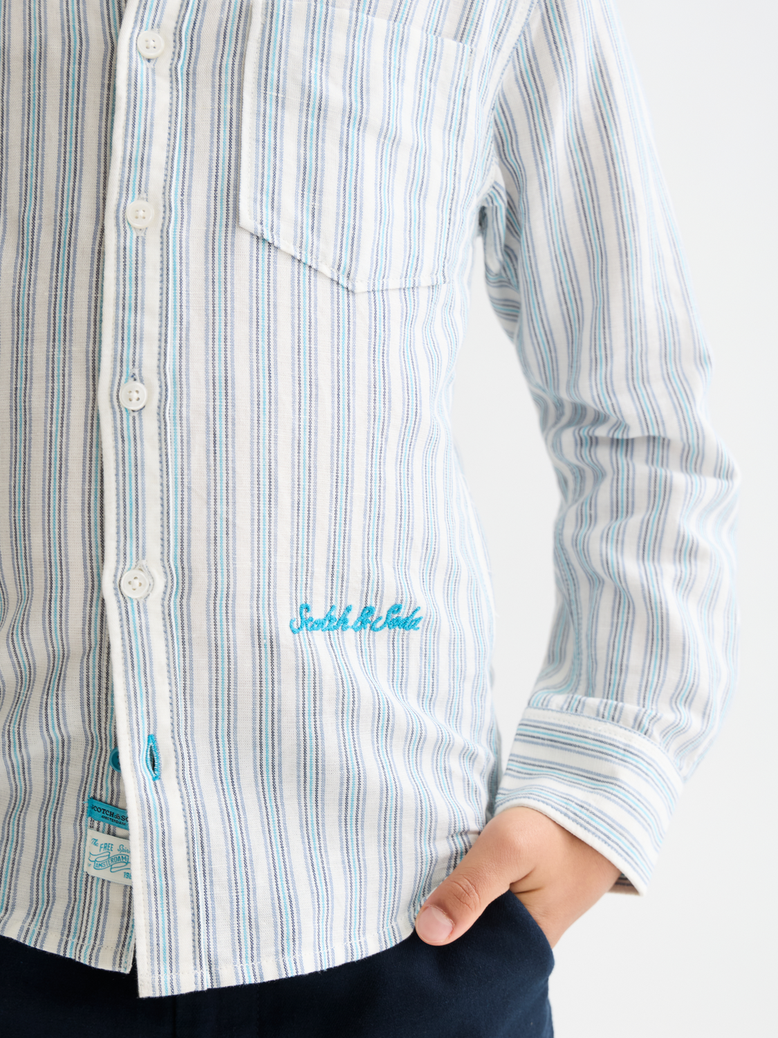 Kids - Striped linen shirt - Scotch & Soda AU