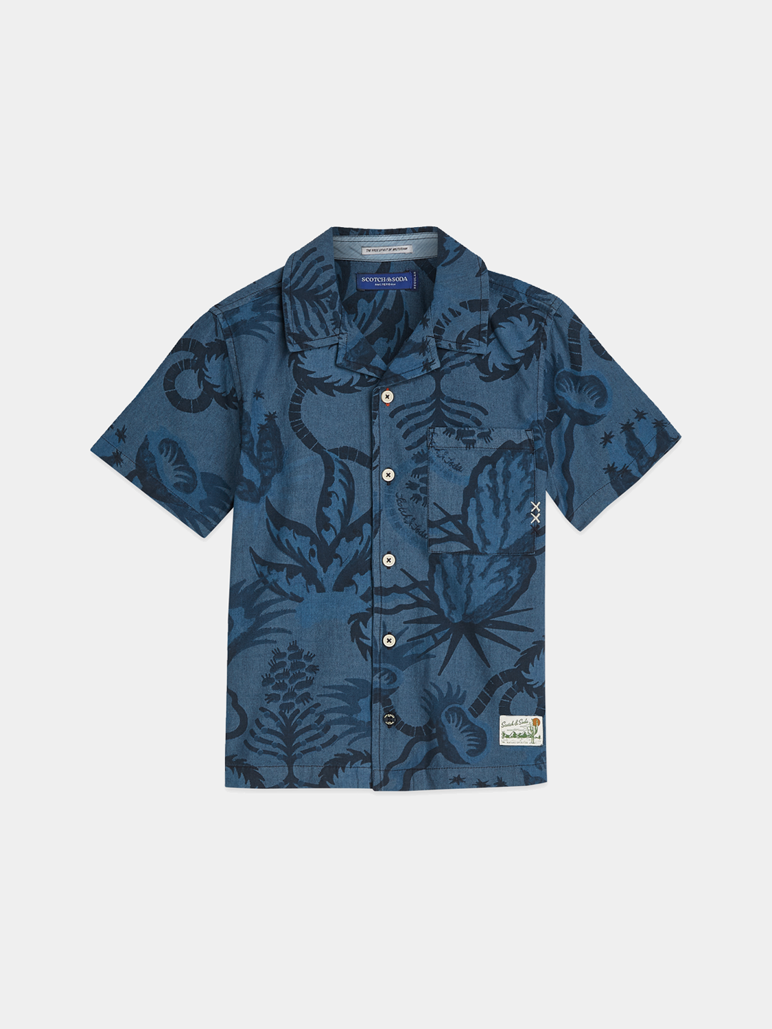 Kids - Printed short sleeved shirt - Scotch & Soda AU