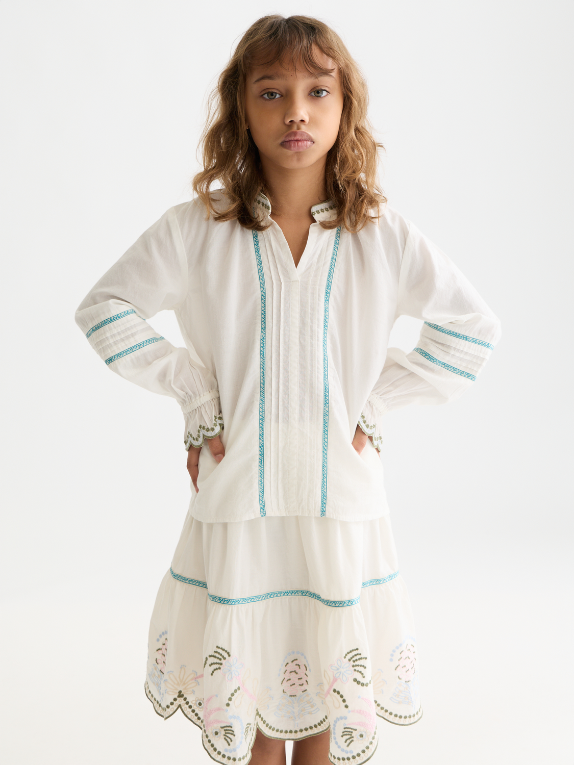 Kids - Embroidered cuffe shirt - Scotch & Soda AU