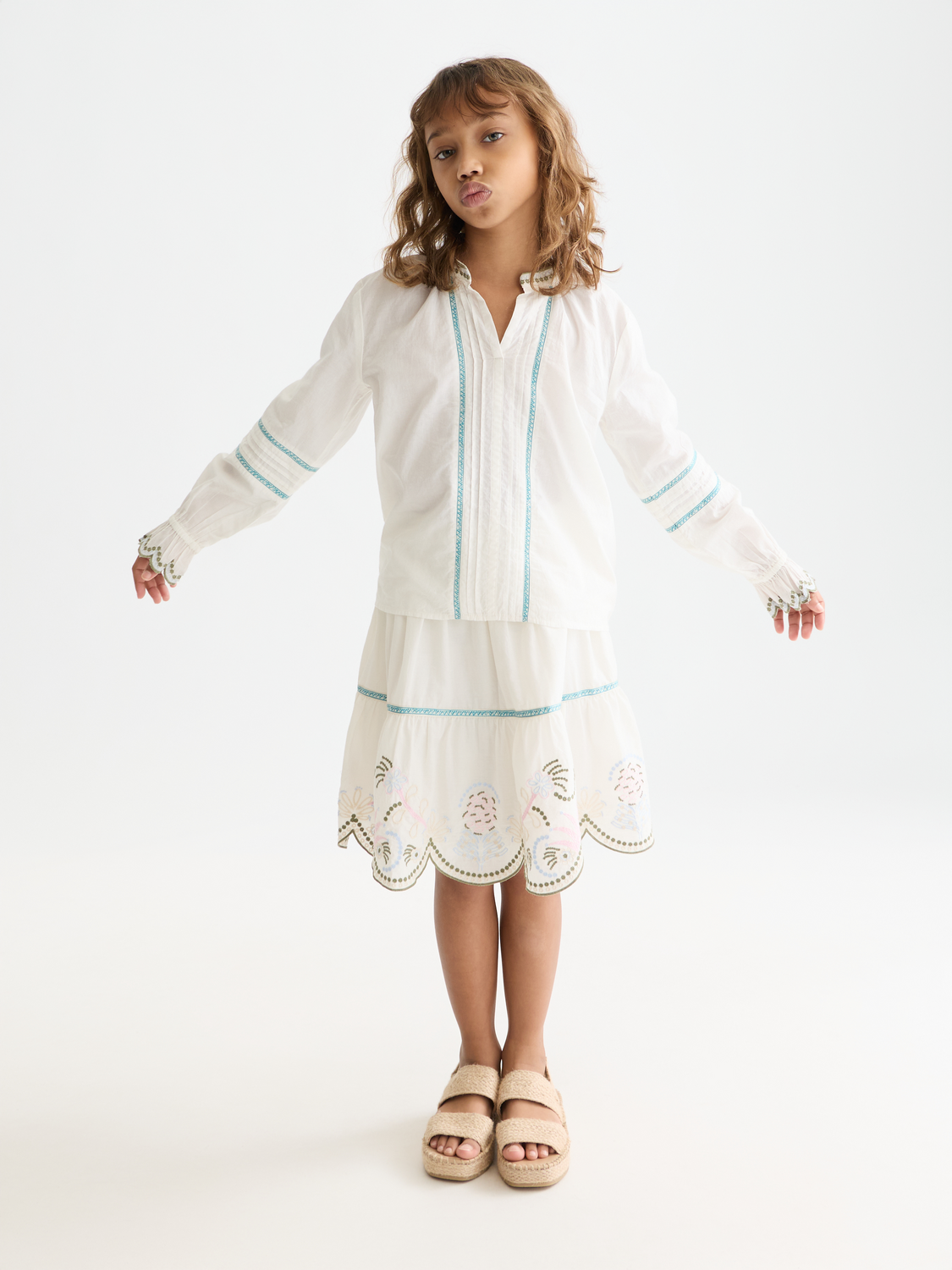 Kids - Embroidered cuffe shirt - Scotch & Soda AU