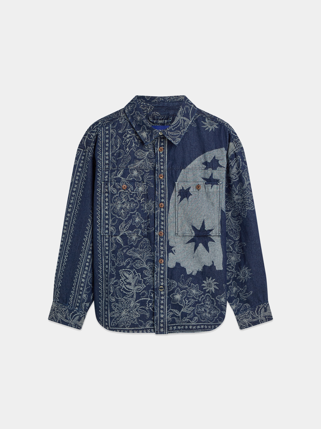 Denim jacquard overshirt - Scotch & Soda AU