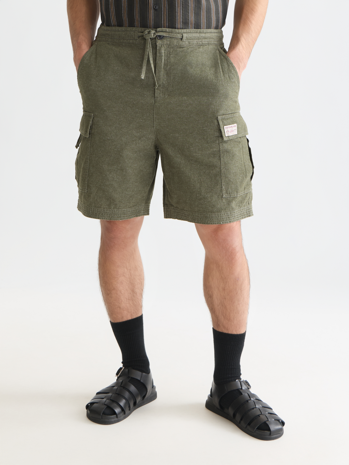 Cargo linen shorts - Scotch & Soda AU