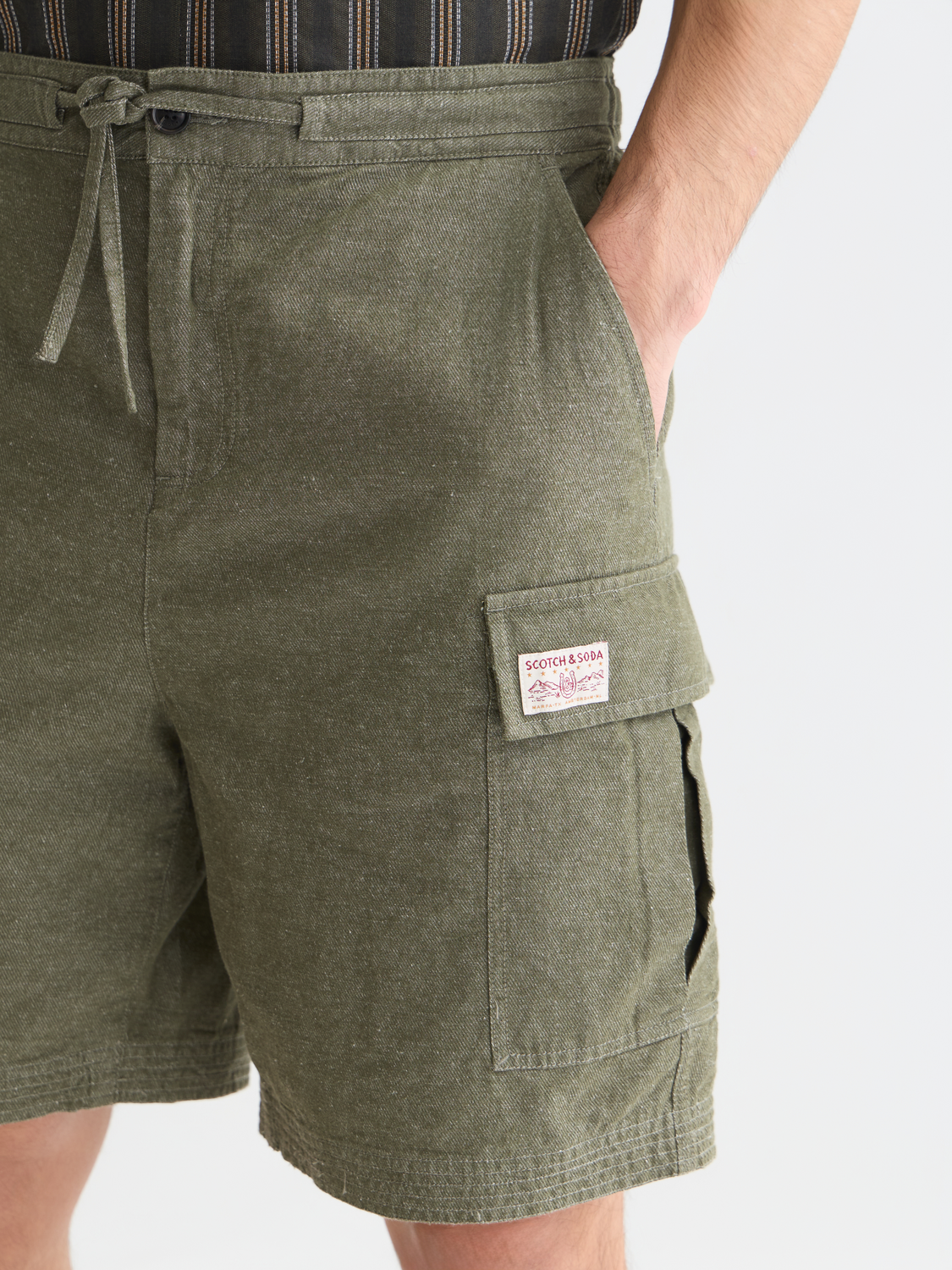Cargo linen shorts - Scotch & Soda AU