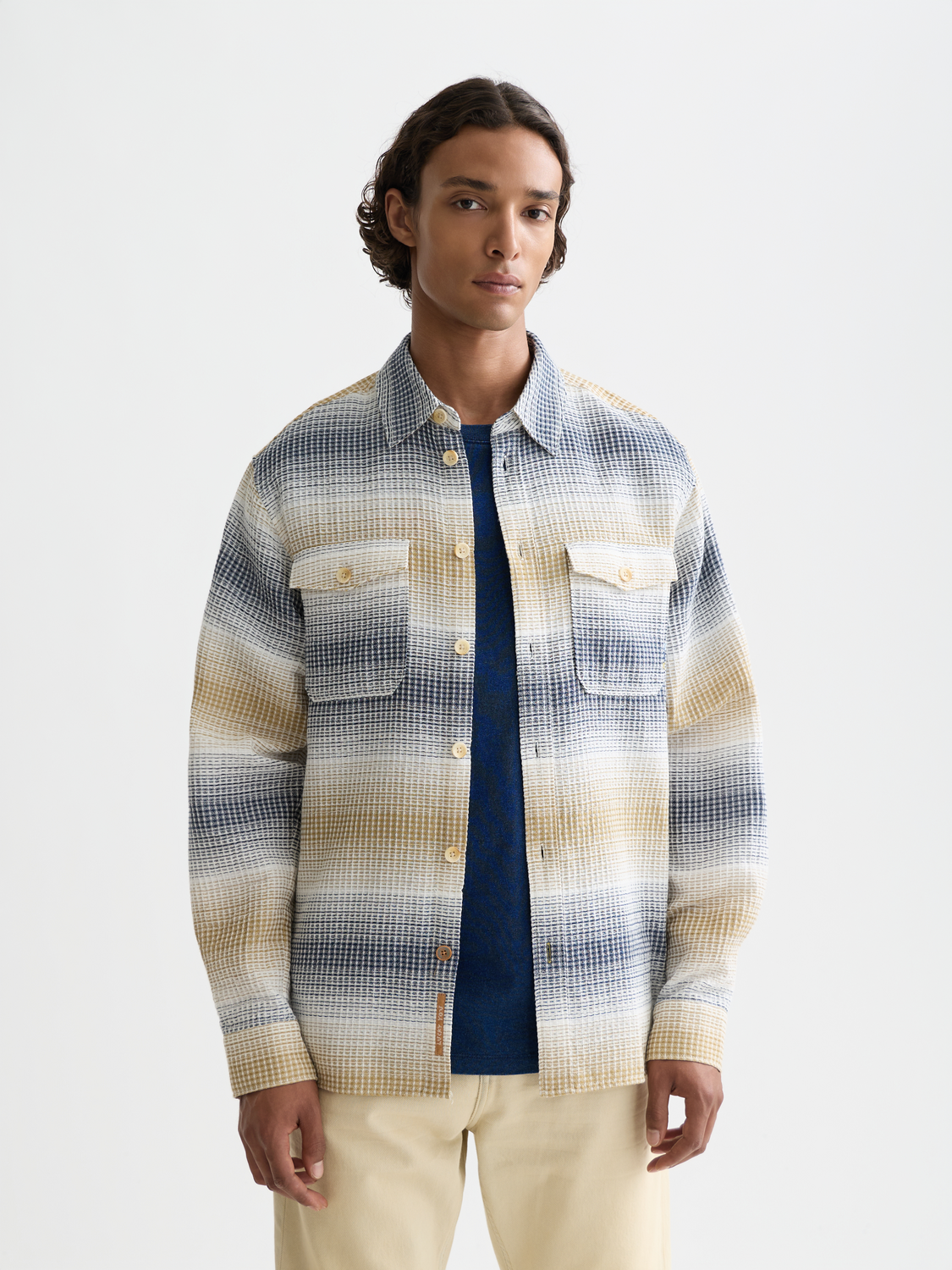 Striped waffle shirt - Scotch & Soda AU