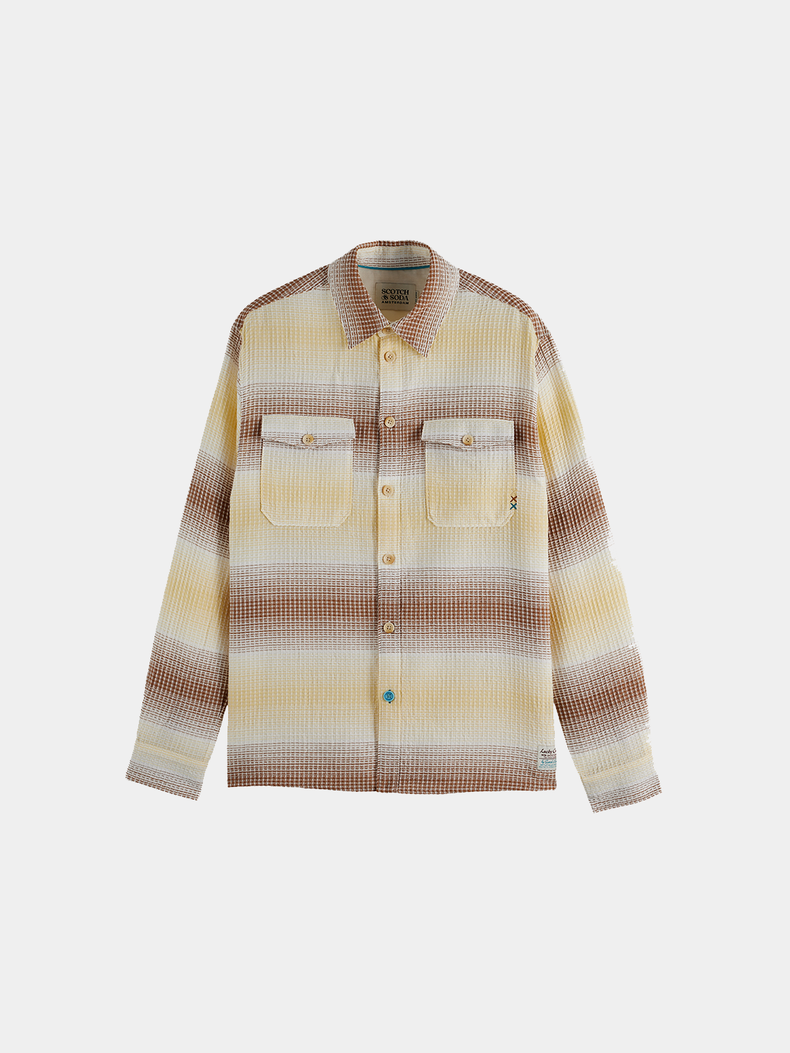 Striped waffle shirt - Scotch & Soda AU