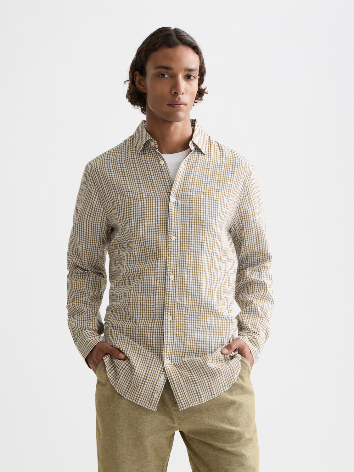 Poplin microcheck shirt - Scotch & Soda AU