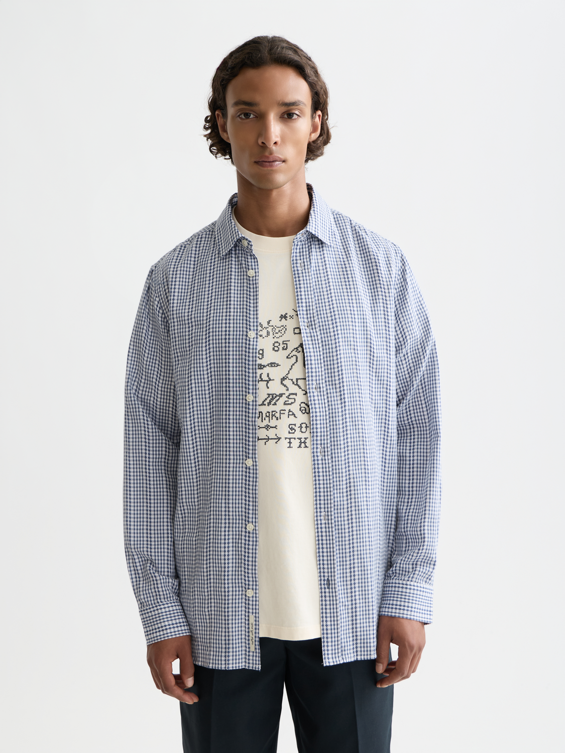 Poplin microcheck shirt - Scotch & Soda AU