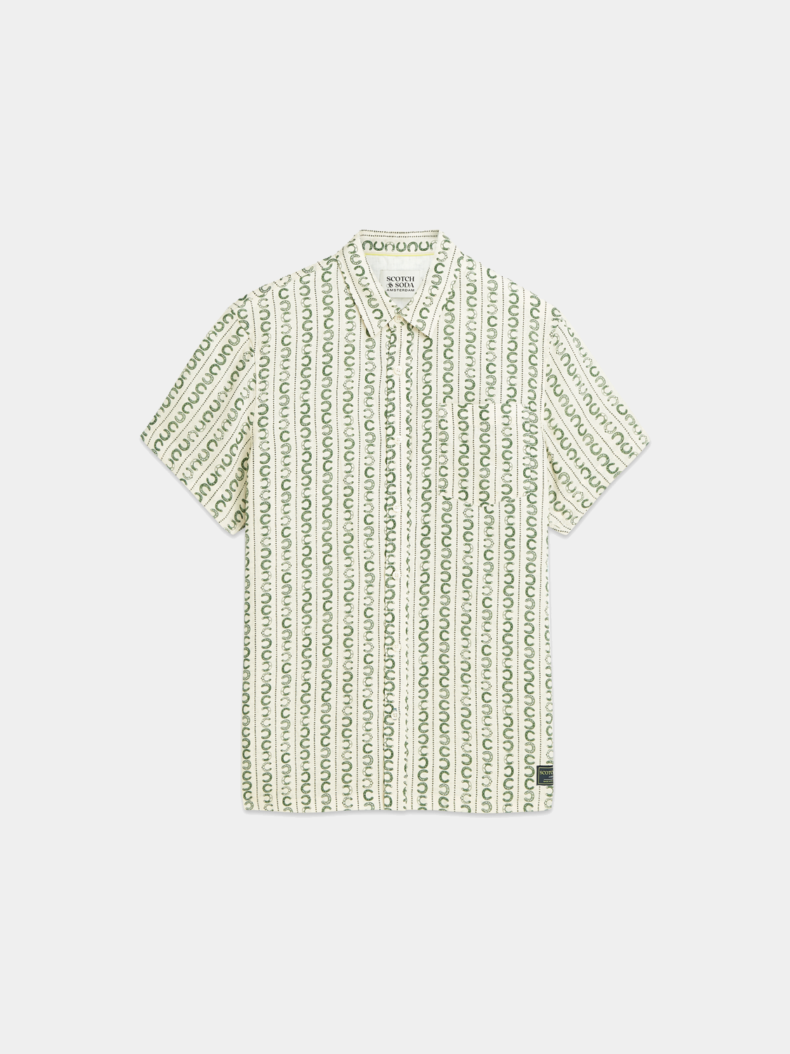 Printed short sleeved linen shirt - Scotch & Soda AU