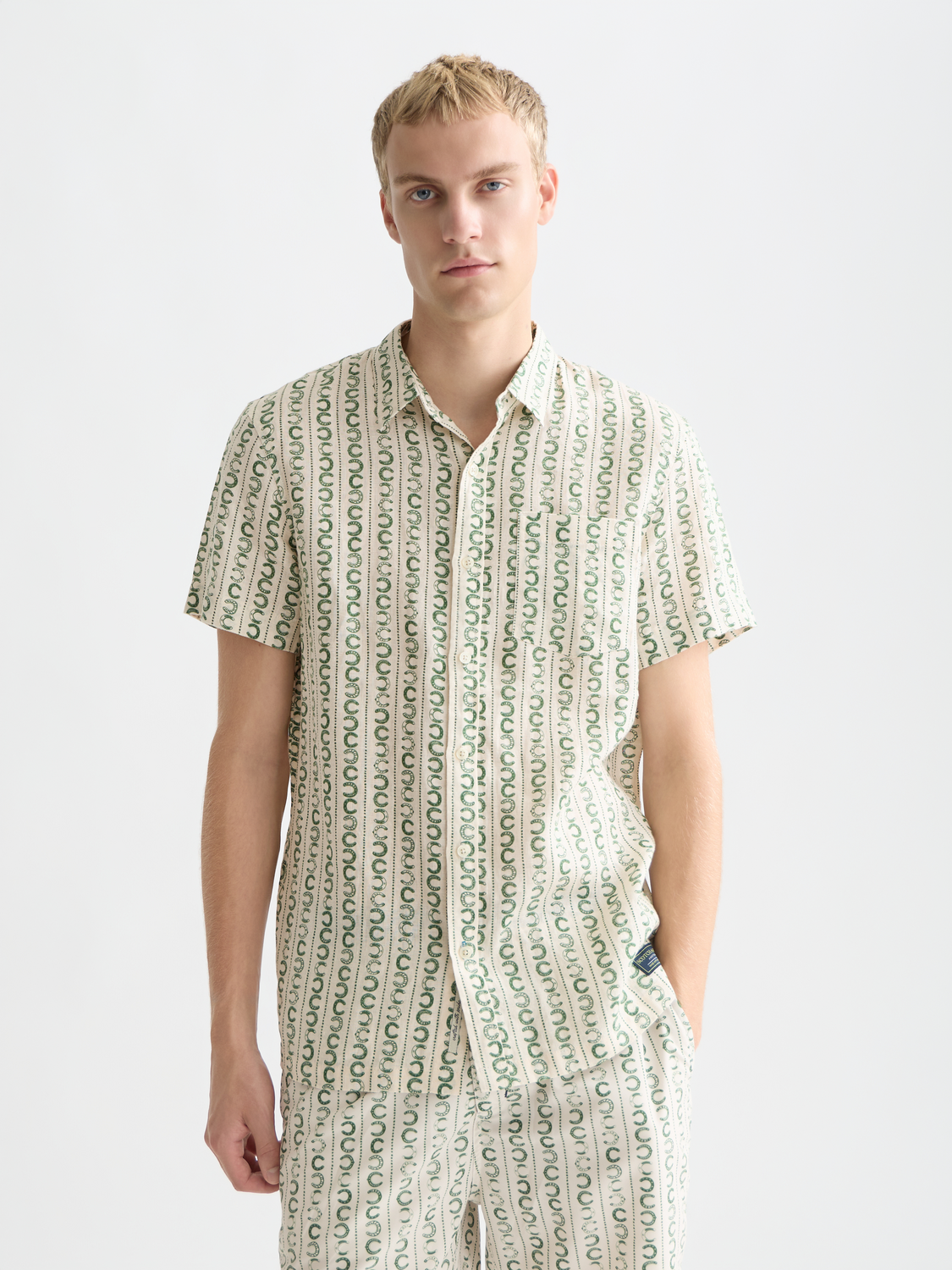 Printed short sleeved linen shirt - Scotch & Soda AU