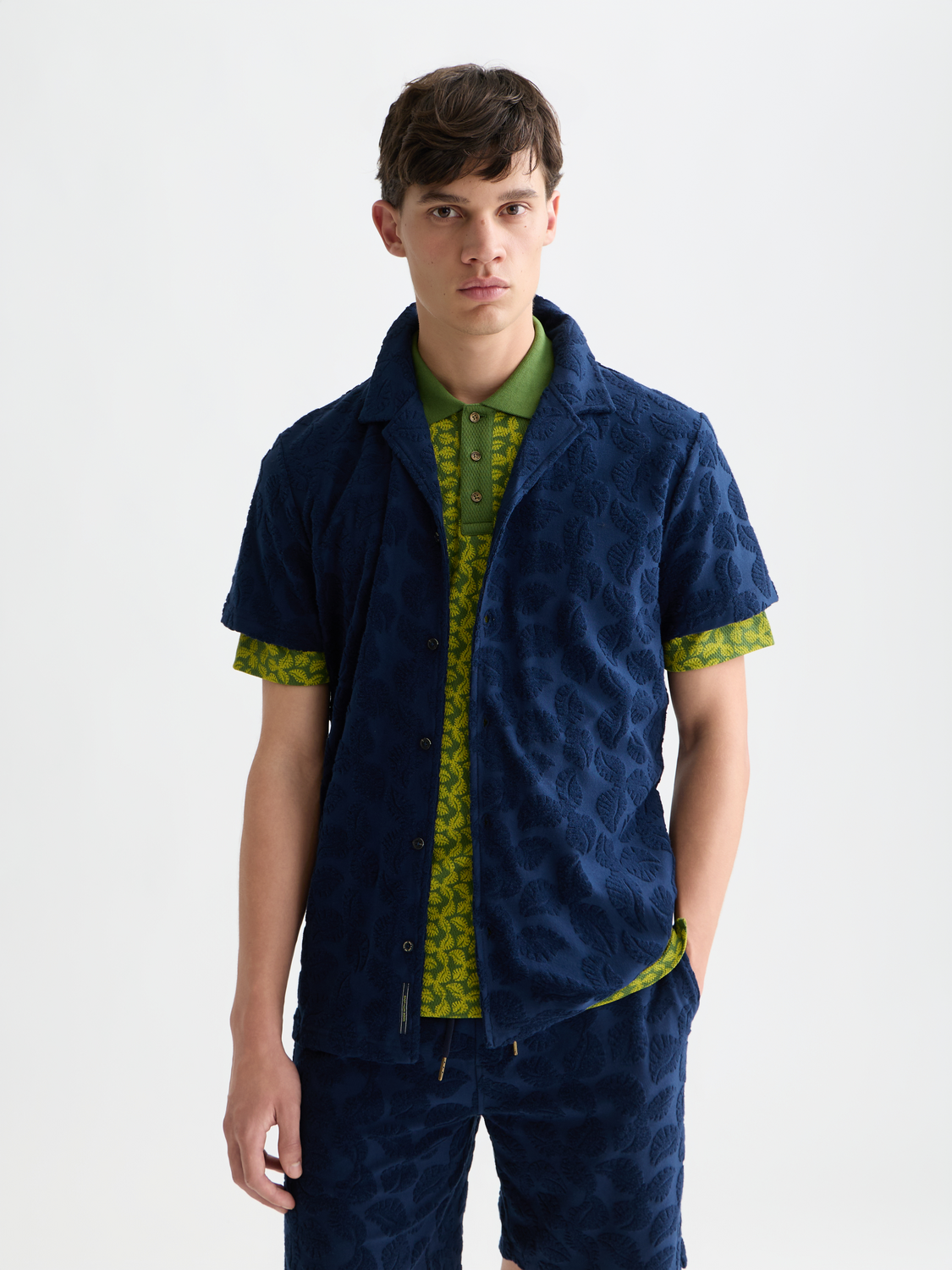 Terry jacquard short sleeved shirt - Scotch & Soda AU