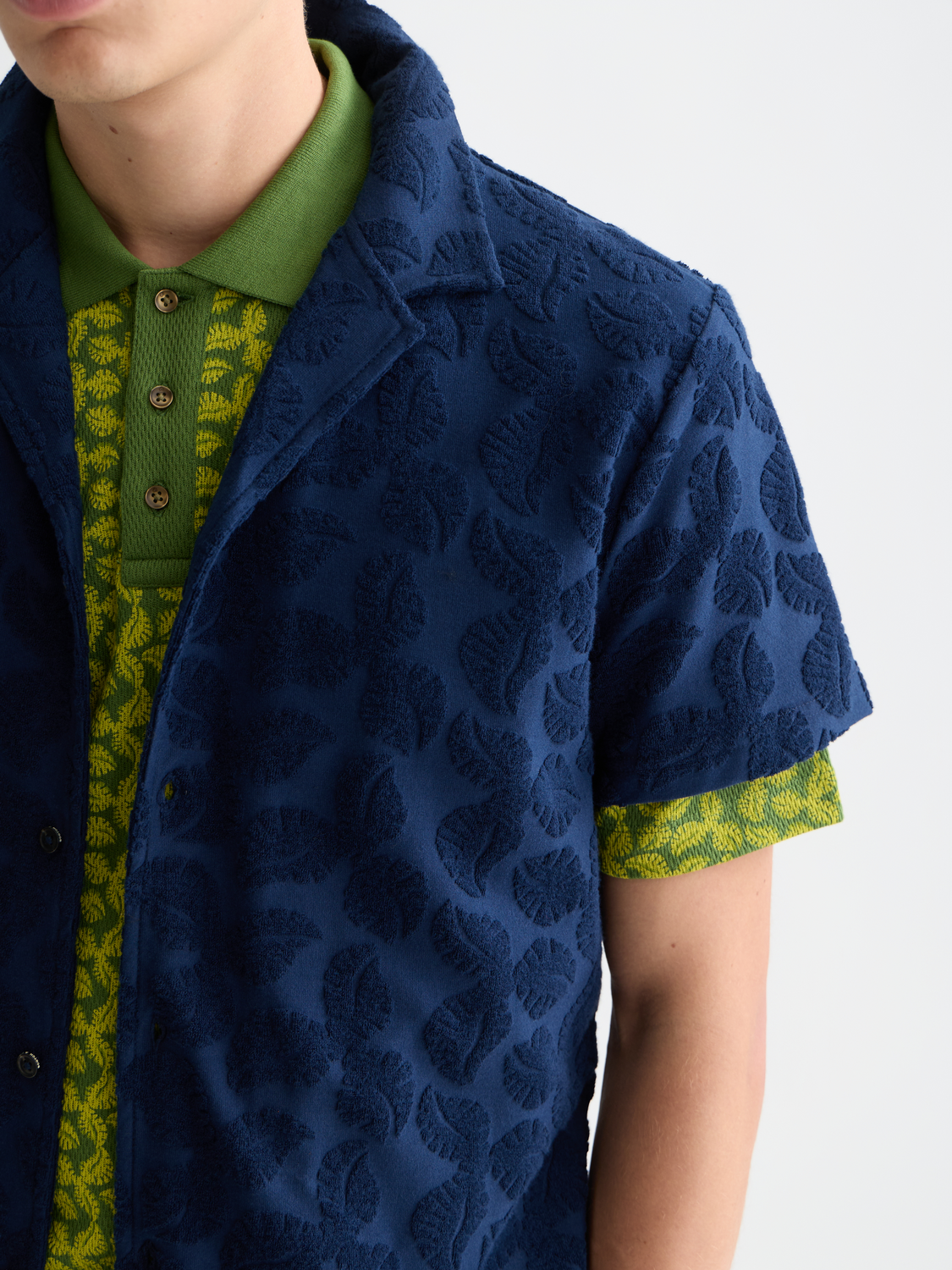 Terry jacquard short sleeved shirt - Scotch & Soda AU