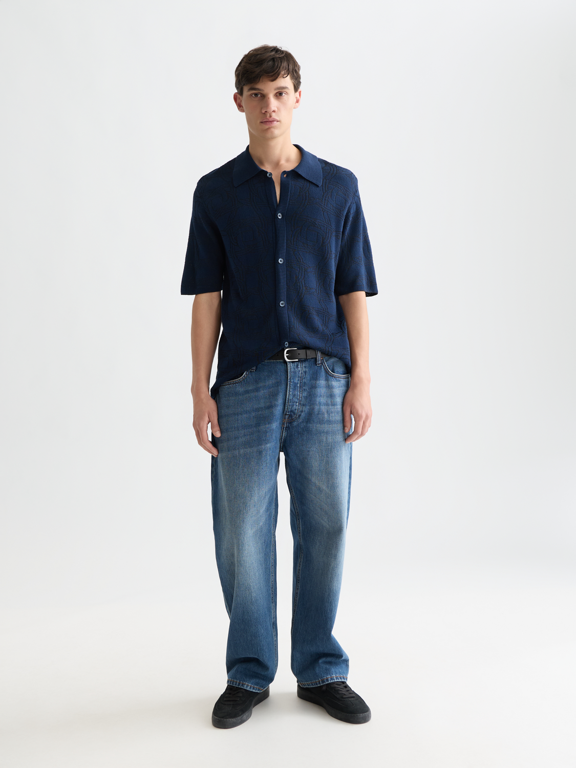 Knitted jaquard short sleeved shirt - Scotch & Soda AU