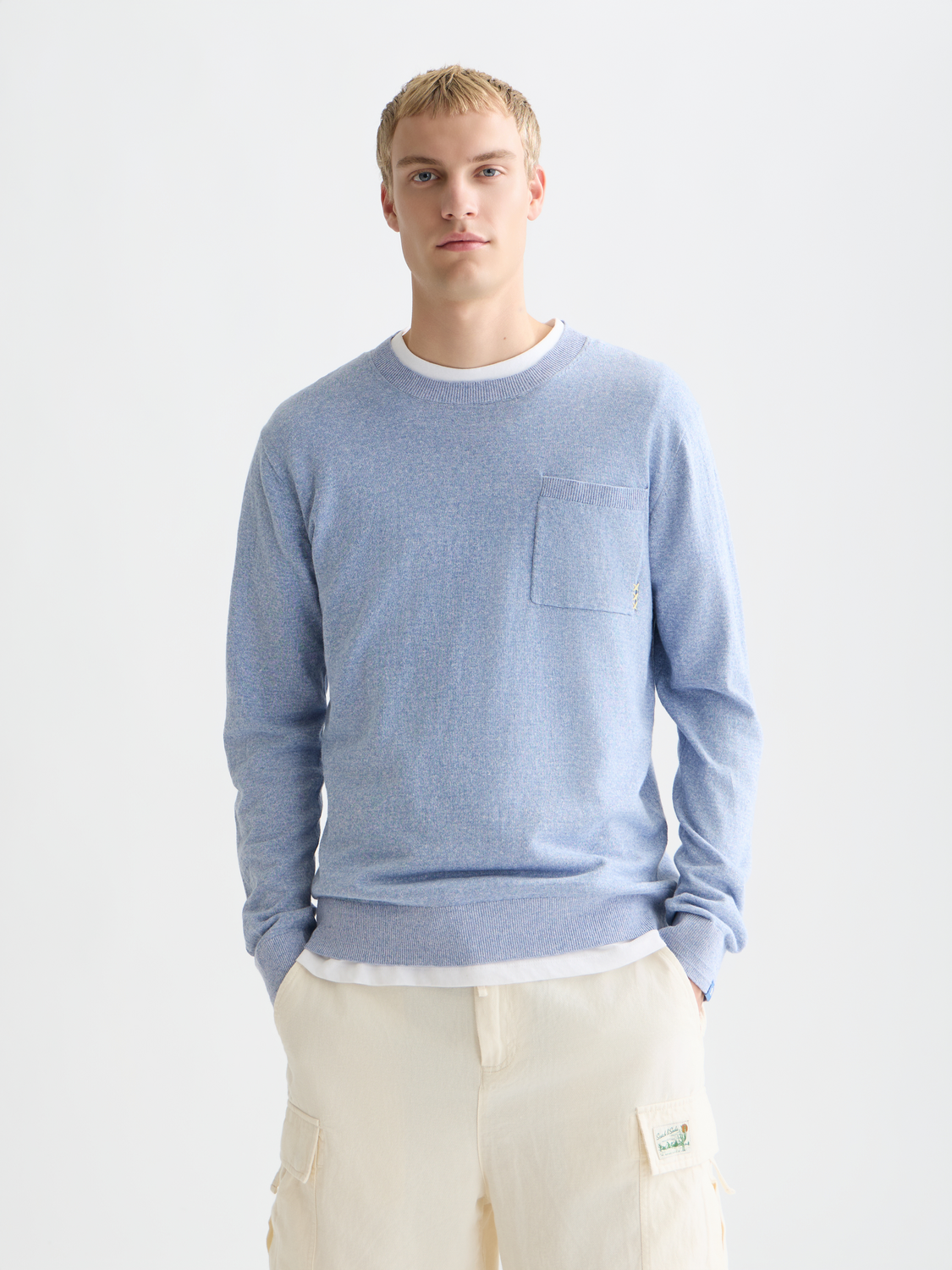 Linen-blend melange pullover - Scotch & Soda AU