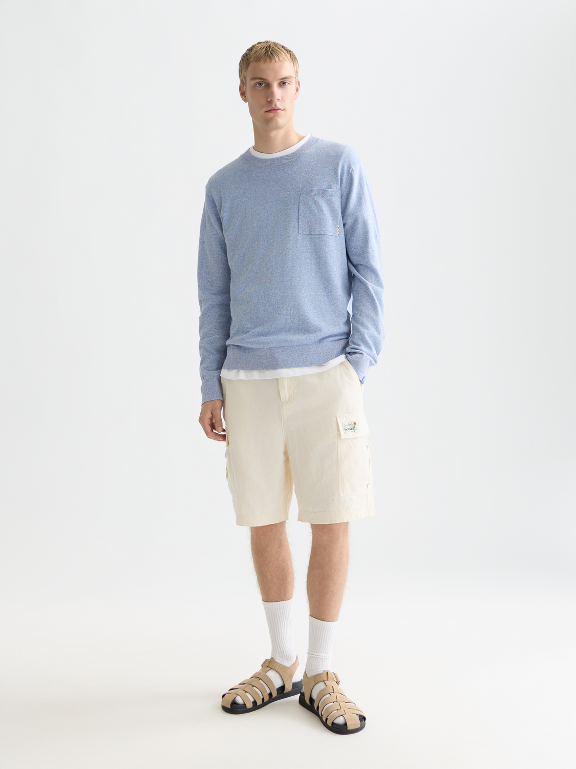 Linen-blend melange pullover - Scotch & Soda AU