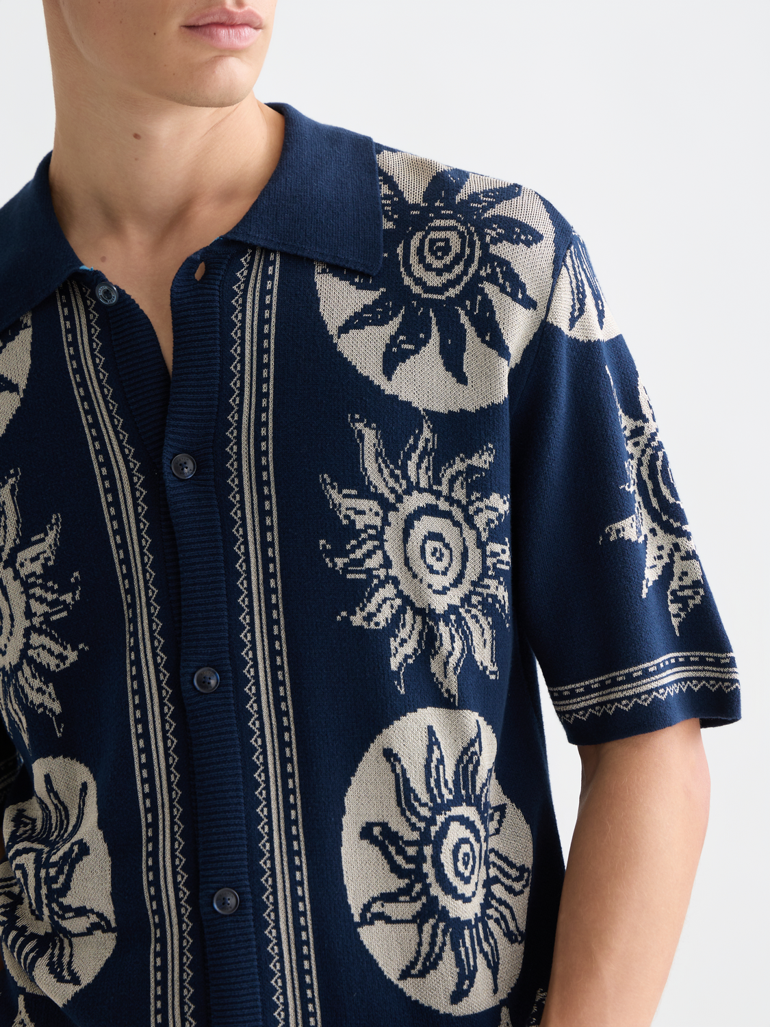 Knitted jaquard short sleeved shirt - Scotch & Soda AU