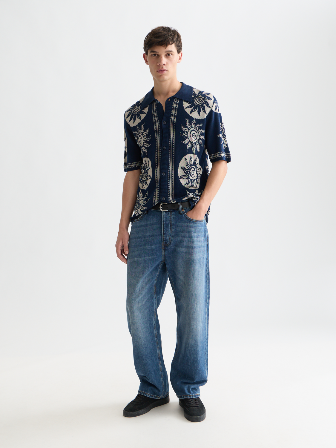Knitted jaquard short sleeved shirt - Scotch & Soda AU