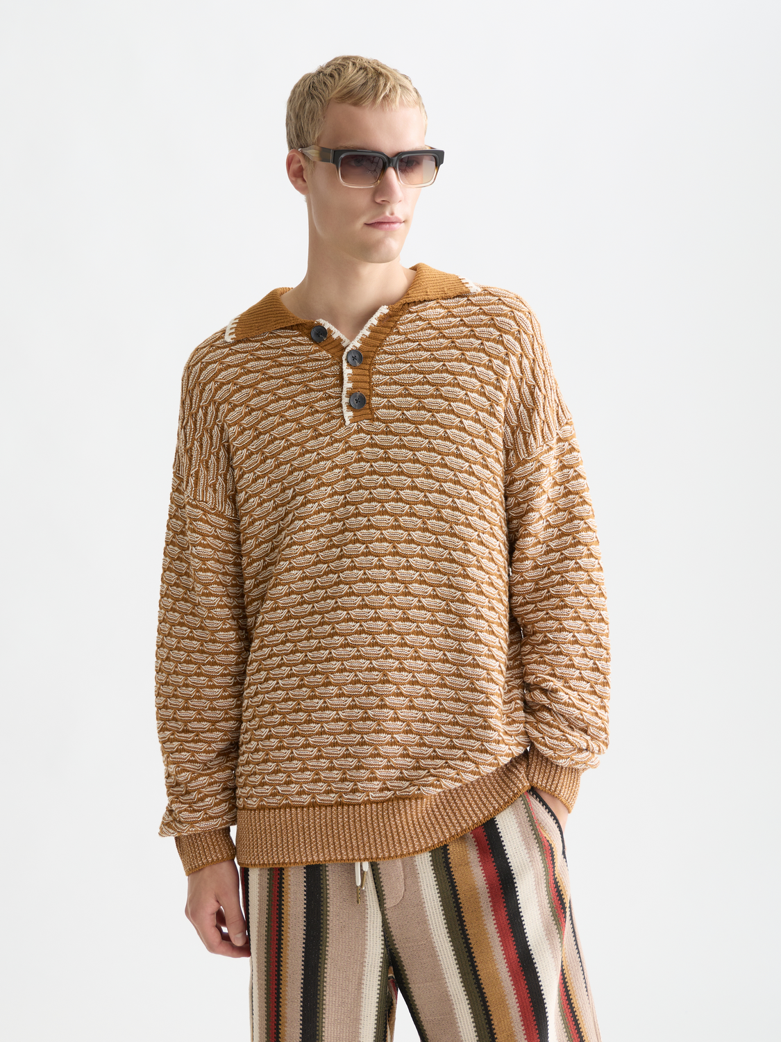 Dropped shoulder knit polo - Scotch & Soda AU