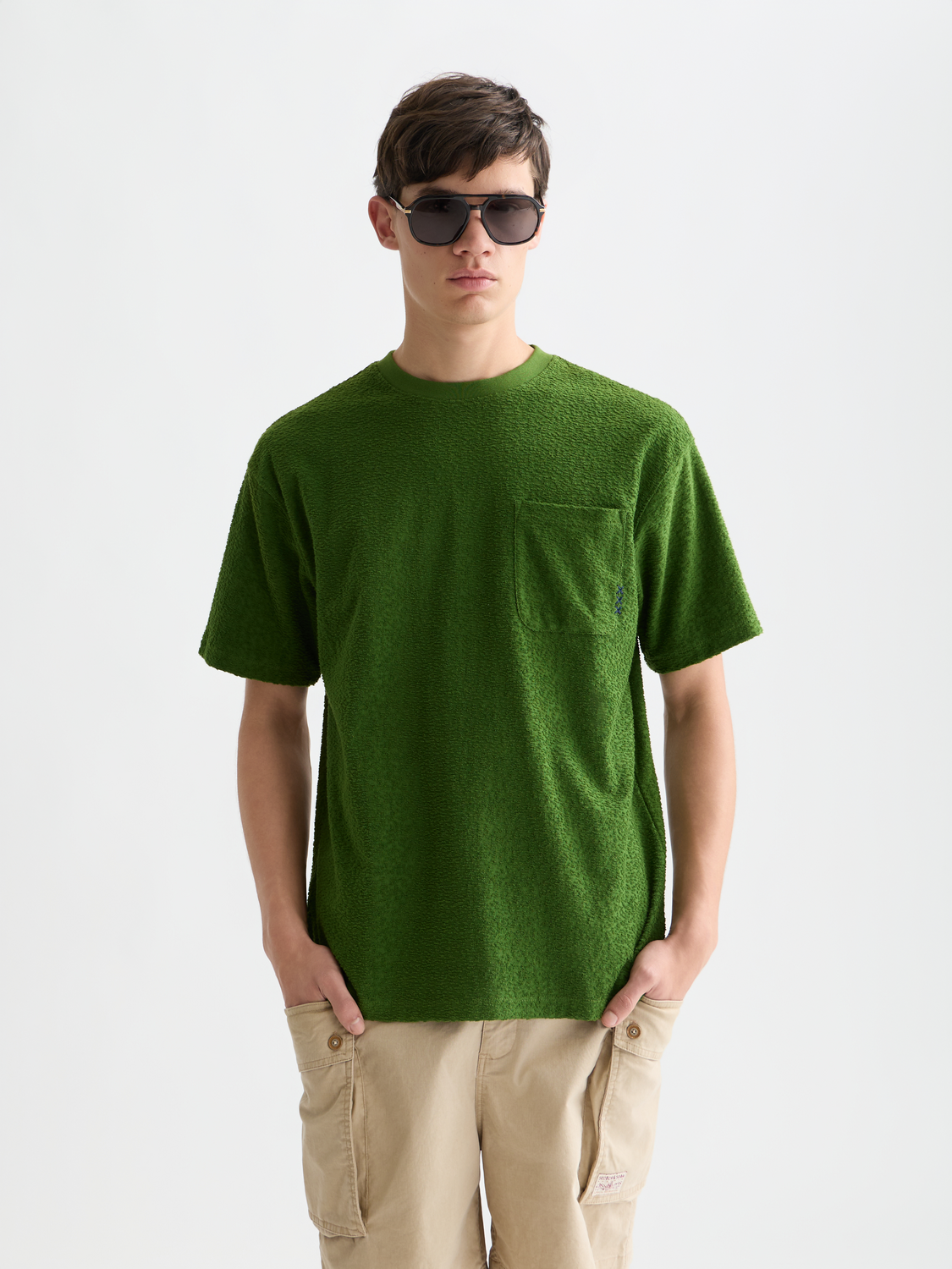 Jacquard towelling t-shirt - Scotch & Soda AU