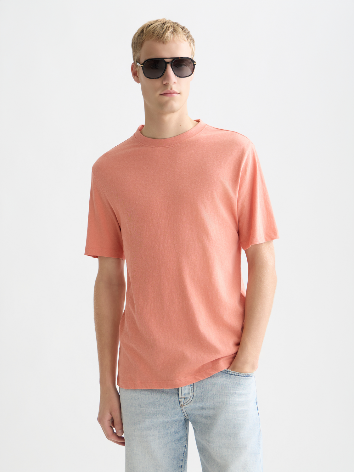 Cotton-linen t-shirt - Scotch & Soda AU