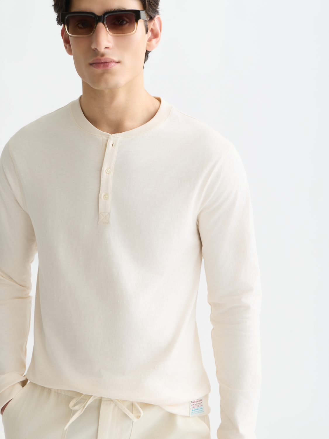 Slub henley shirt - Scotch & Soda AU