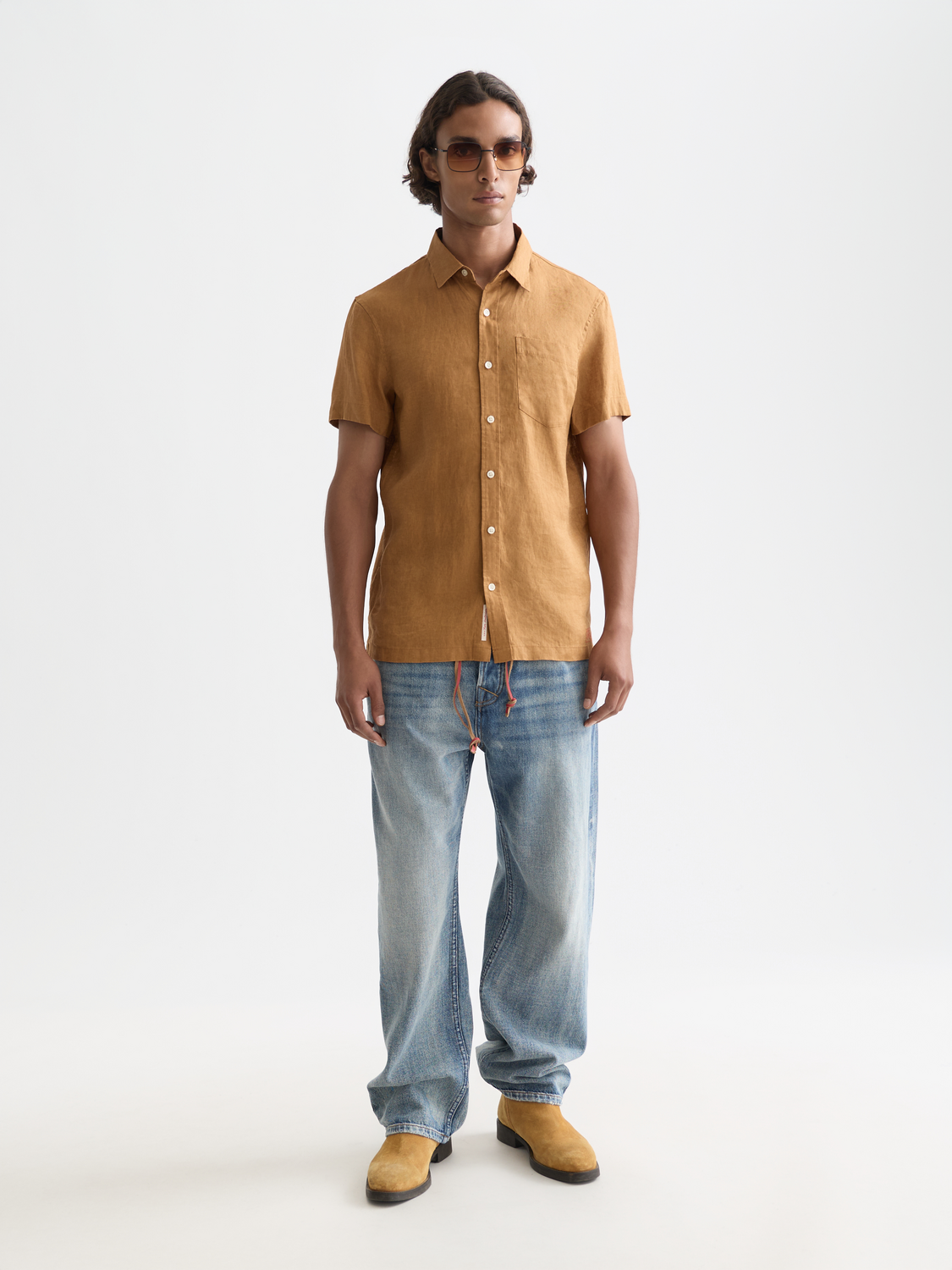 Short sleeved linen shirt - Scotch & Soda AU