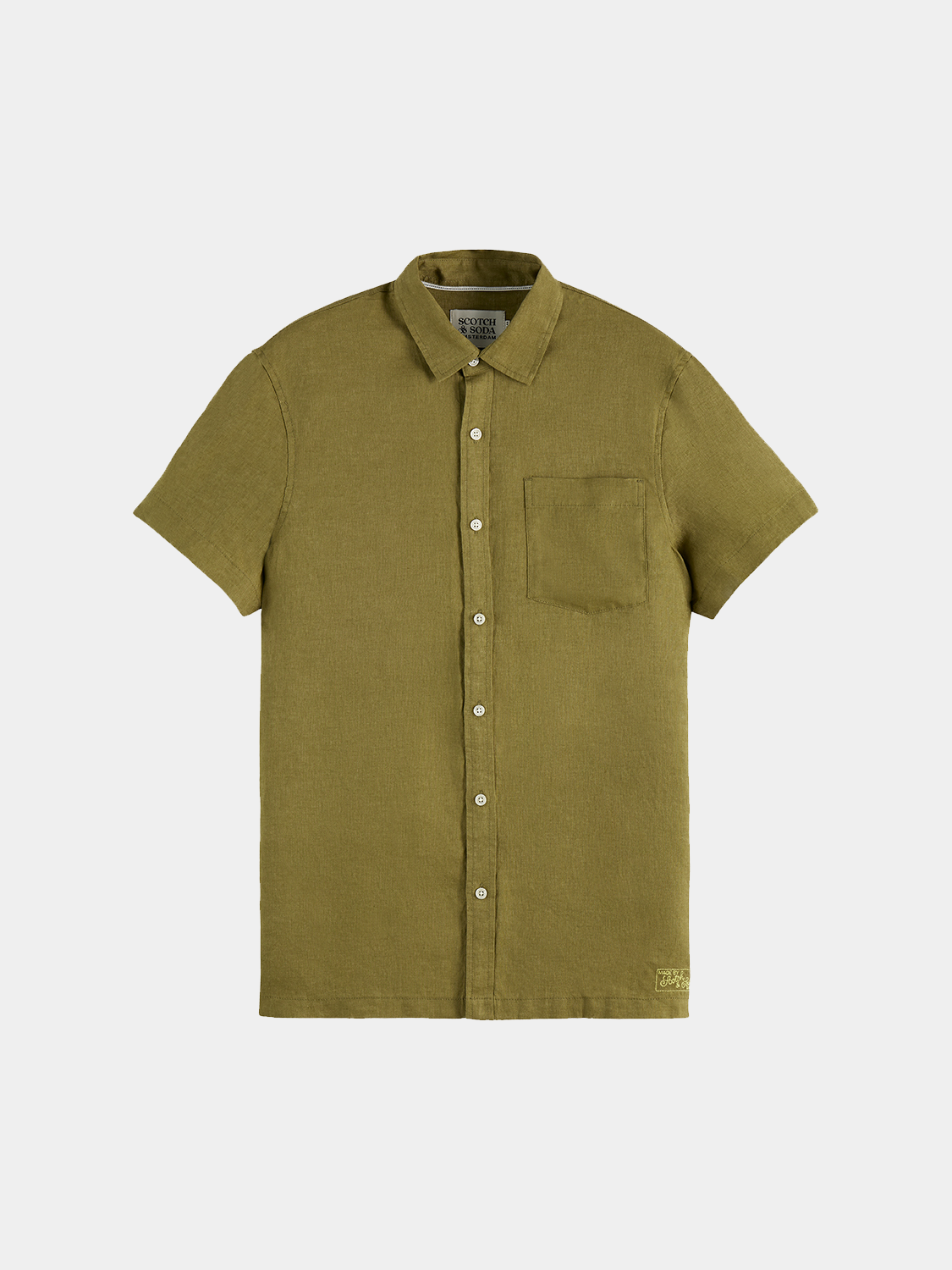 Short sleeved linen shirt - Scotch & Soda AU