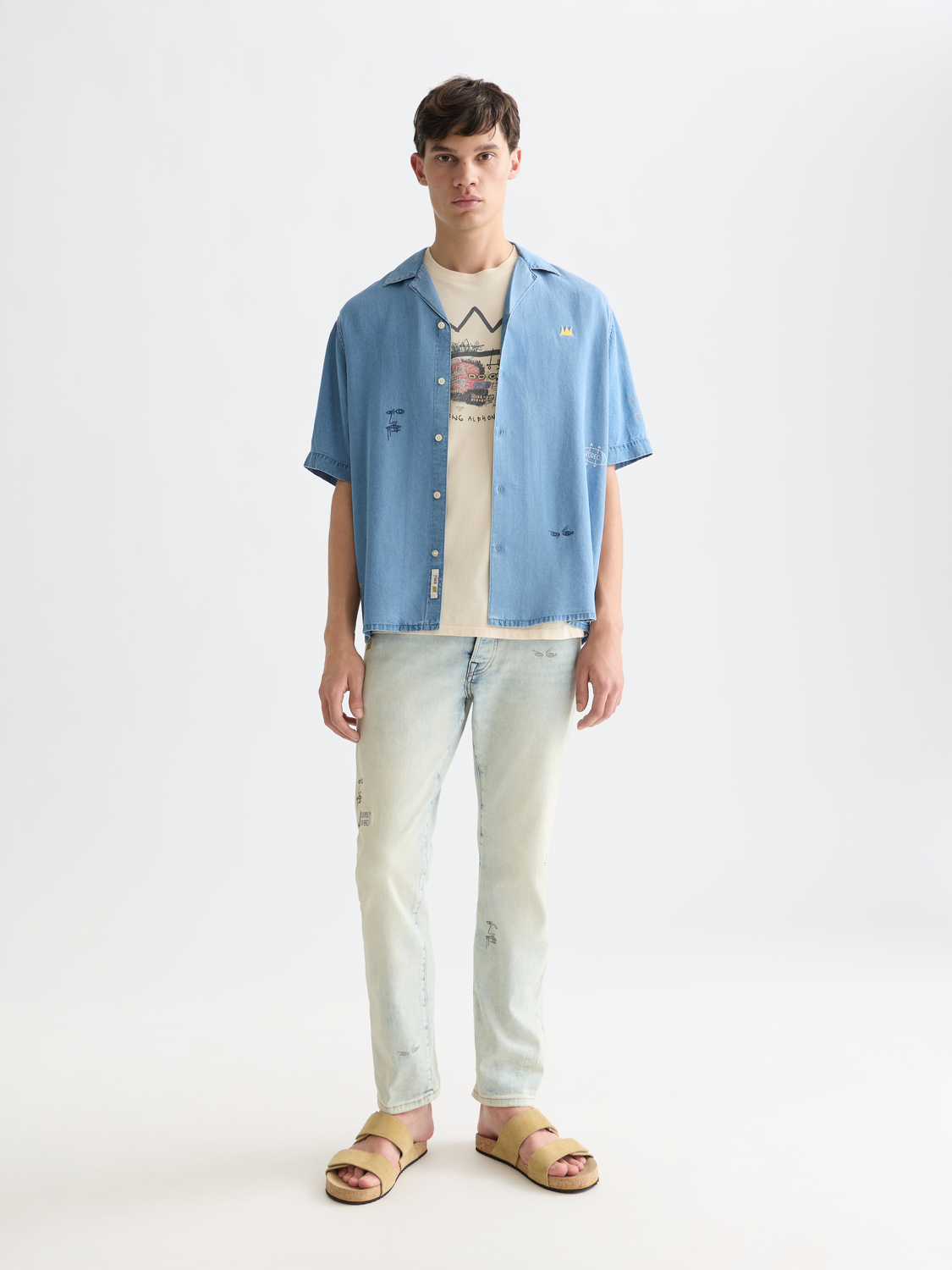 Basquiat tencel S/S shirt - Scotch & Soda AU